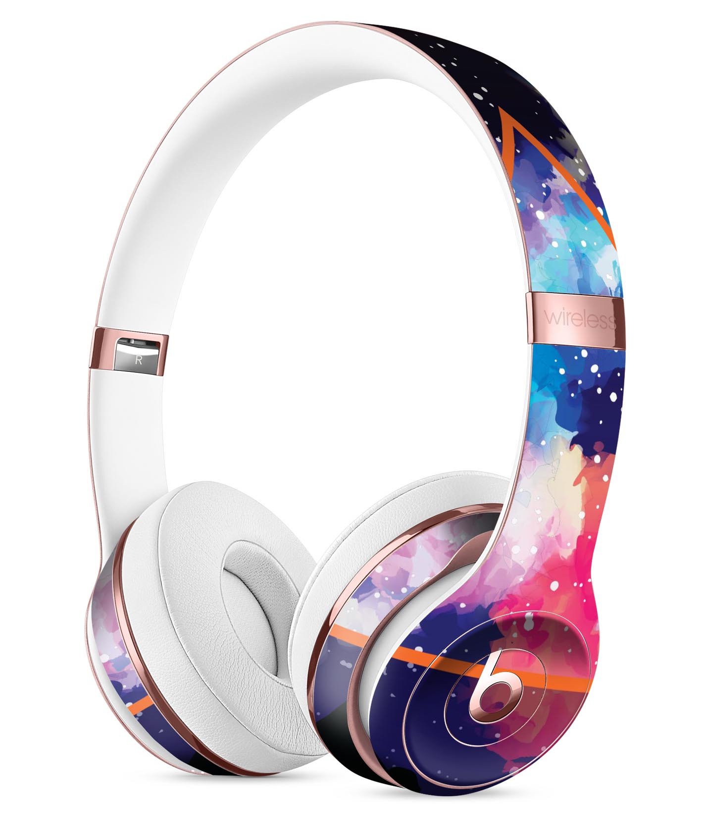 Trilateral Eternal Space Full-Body Skin Kit for Beats by Dre Solo 3 Wireless Headphones, showcasing vibrant design and precise fit.