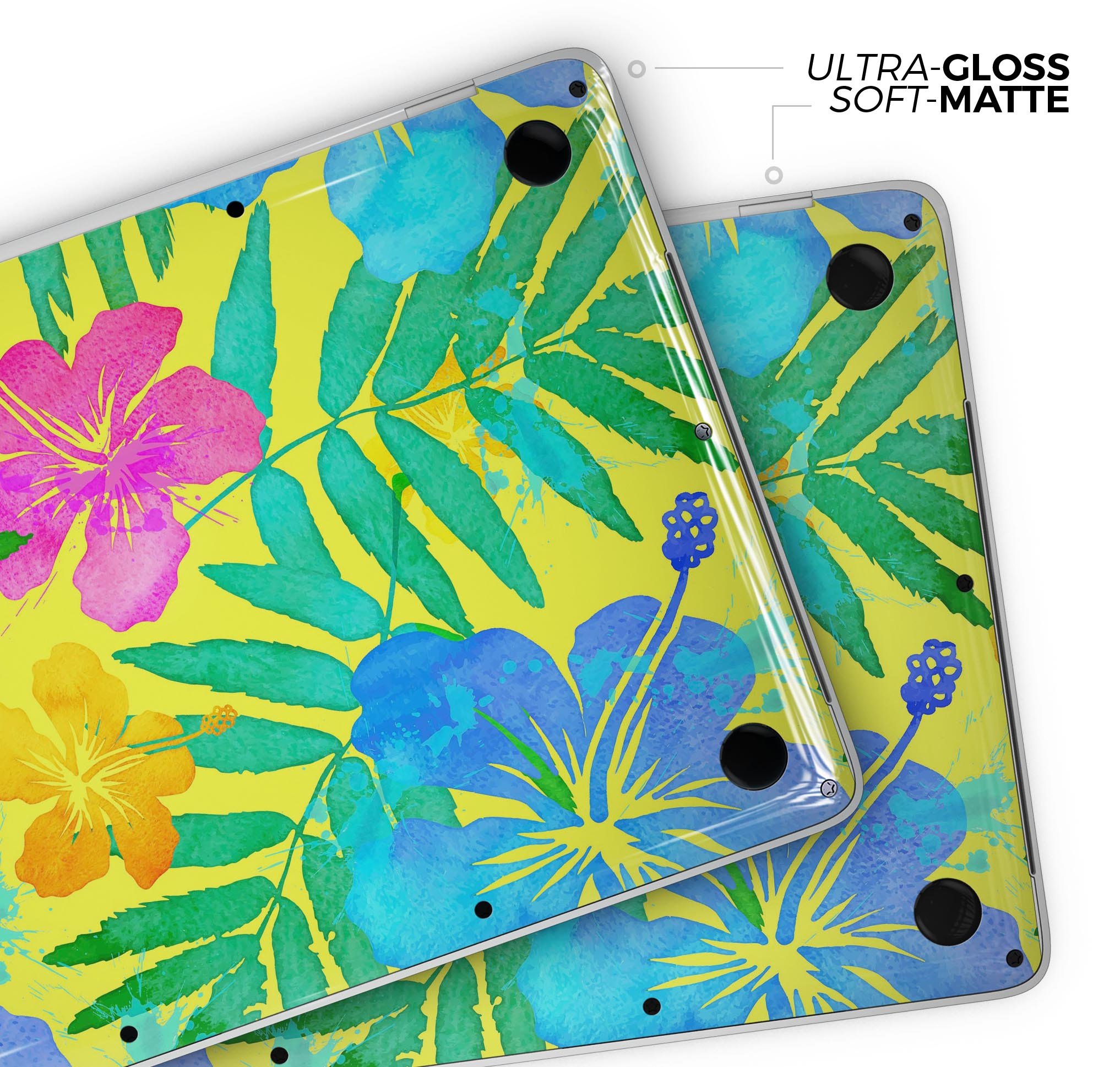 Tropical Fluorescent v2 skin decal wrap kit for Apple MacBook, showcasing vibrant colors and a sleek design.