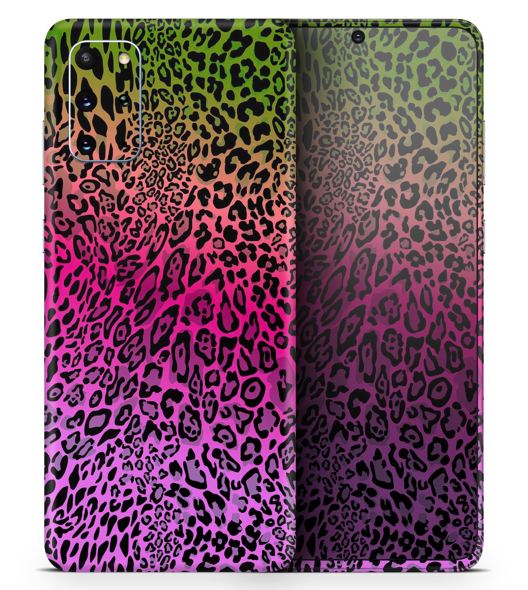 Tropical Neon Animal Print Skin-Kit for Samsung Galaxy S-Series, showcasing vibrant colors and stylish design.