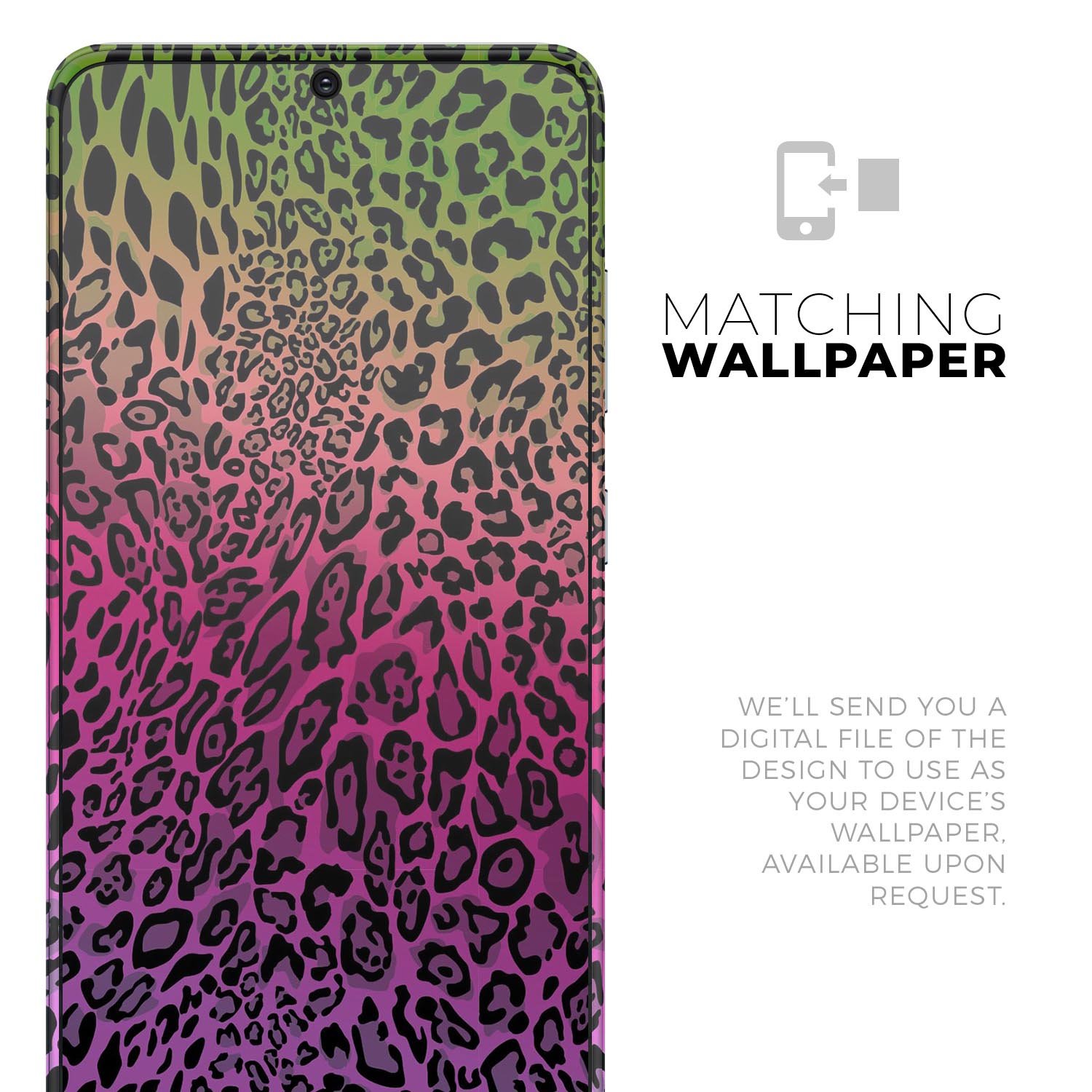 Tropical Neon Animal Print Skin-Kit for Samsung Galaxy S-Series, showcasing vibrant colors and stylish design.