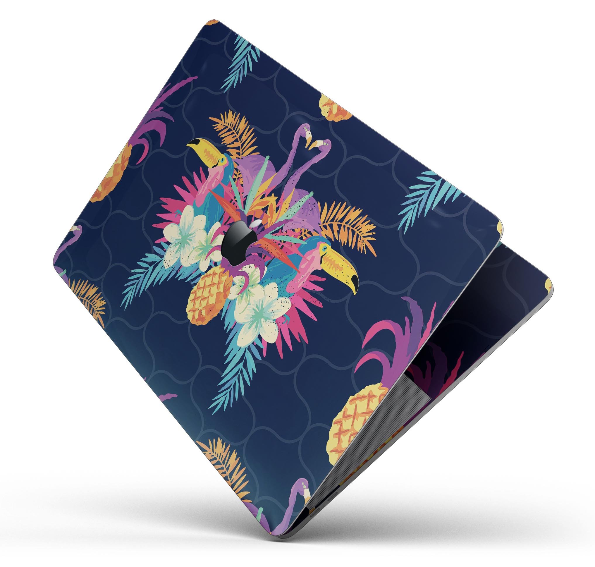 Tropical Neon Summer Reflect skin decal wrap kit for MacBook, showcasing vibrant colors and a sleek design.