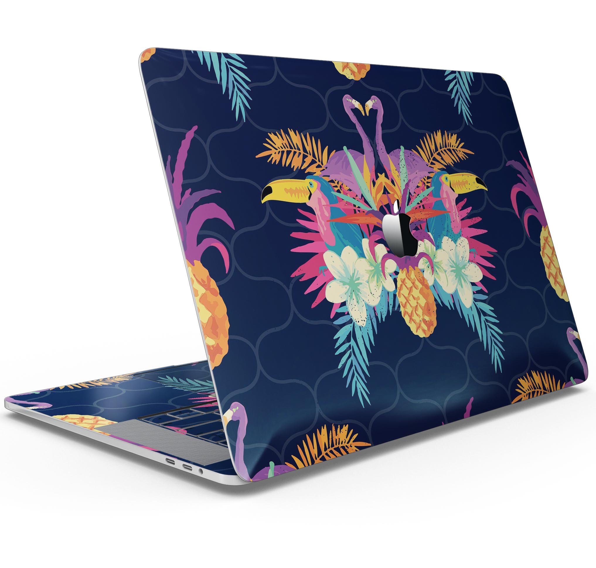 Tropical Neon Summer Reflect skin decal wrap kit for MacBook, showcasing vibrant colors and a sleek design.