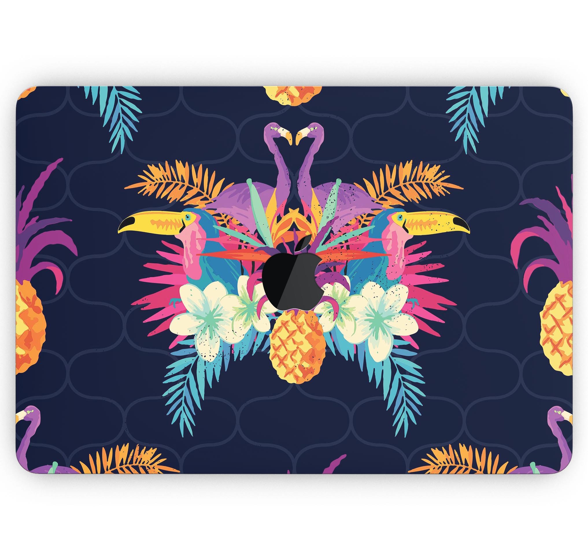 Tropical Neon Summer Reflect skin decal wrap kit for MacBook, showcasing vibrant colors and a sleek design.
