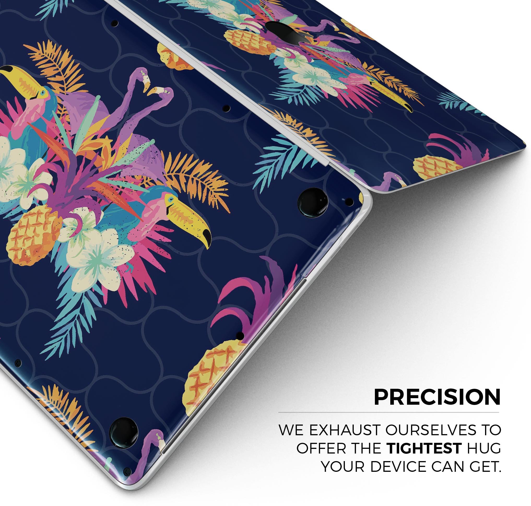 Tropical Neon Summer Reflect skin decal wrap kit for MacBook, showcasing vibrant colors and a sleek design.