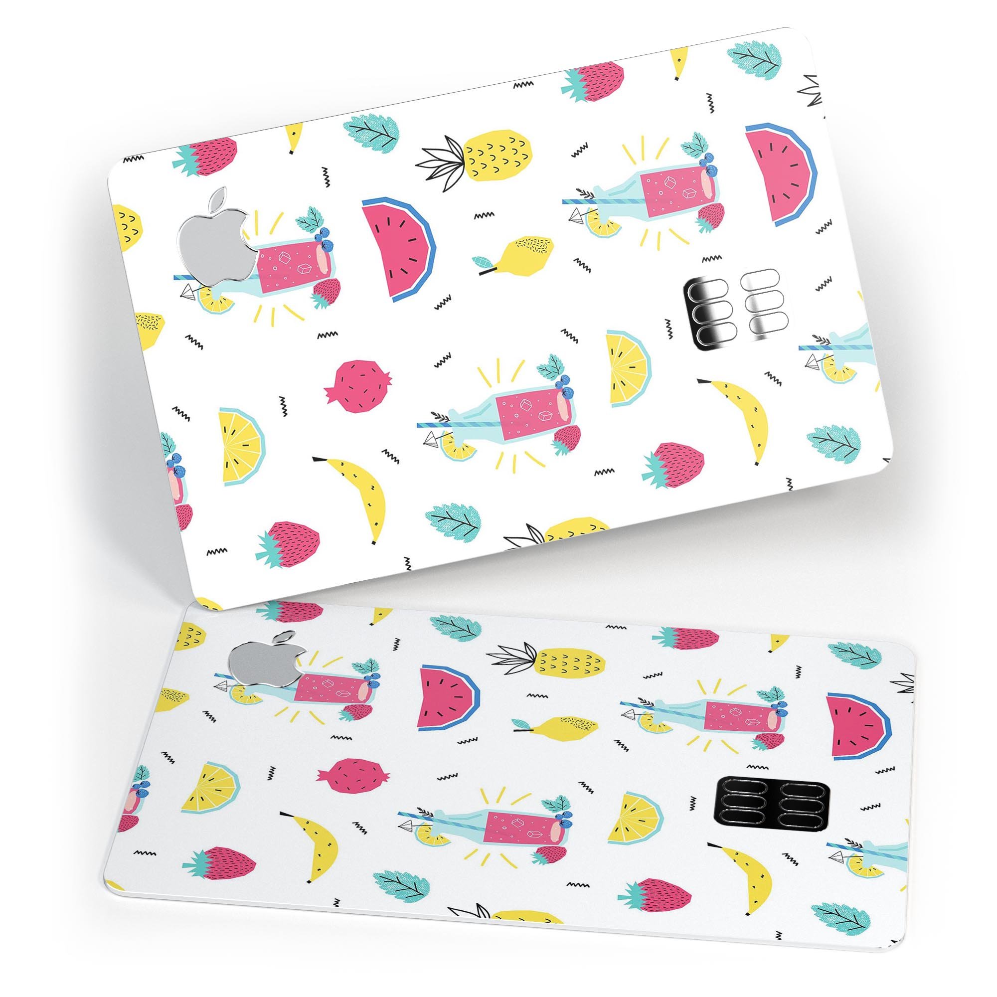Tropical Summer Love v1 decal skin-kit for Apple Card, showcasing vibrant design and premium vinyl material.
