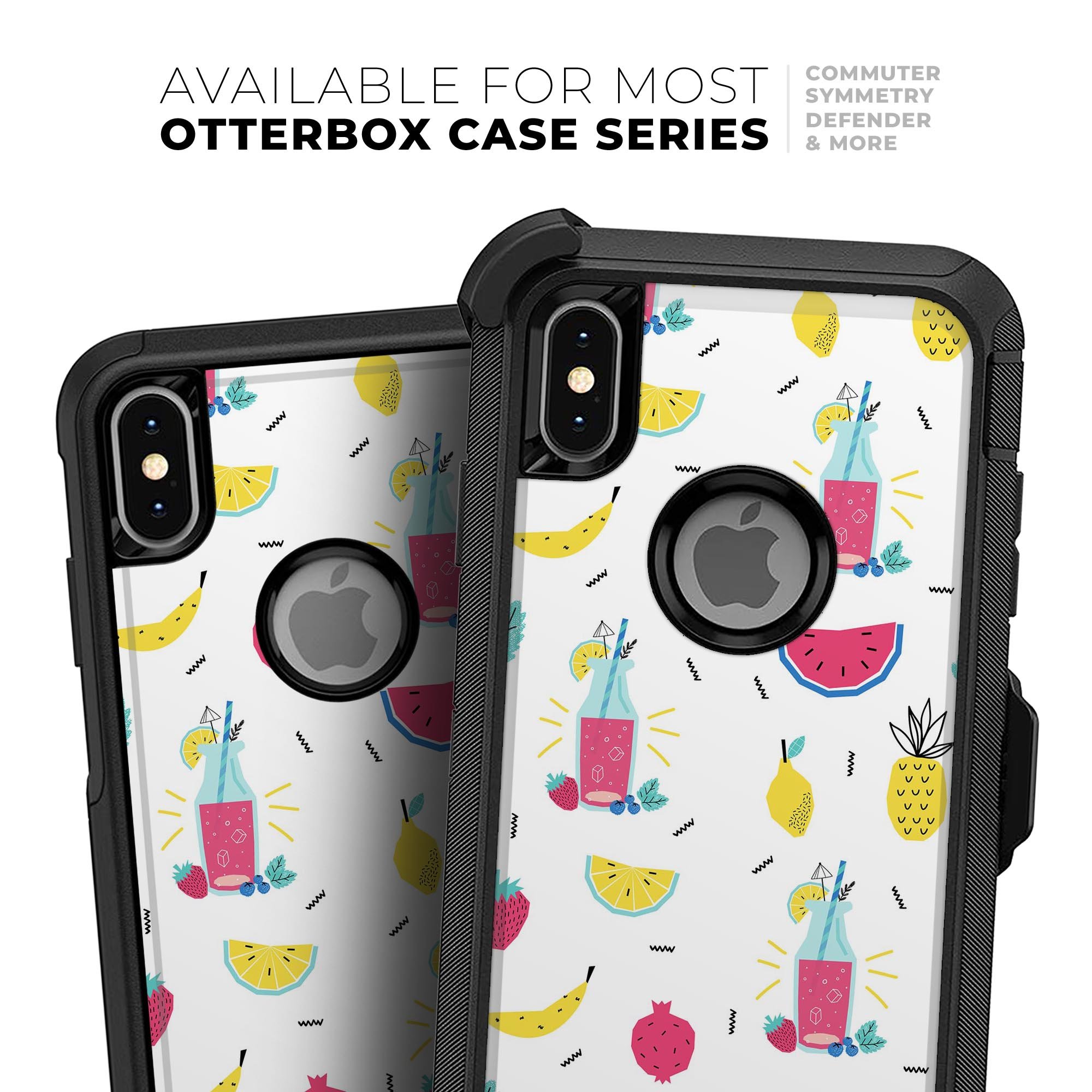 Tropical Summer Love Skin Kit for iPhone OtterBox Cases featuring vibrant tropical design and premium 3M materials.