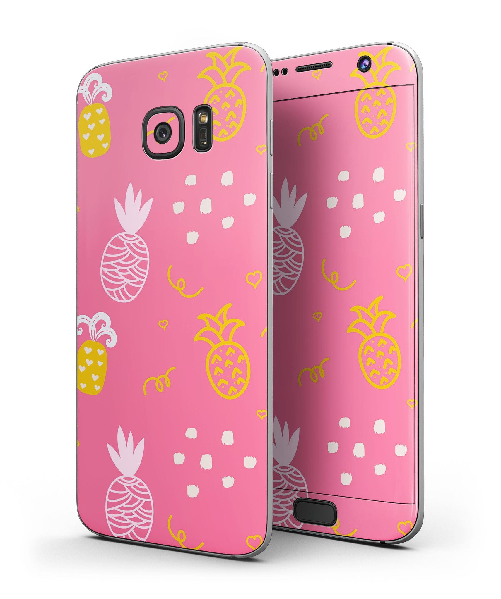Tropical Summer Love v2 skin kit for Samsung Galaxy S7, showcasing vibrant design and premium vinyl material.