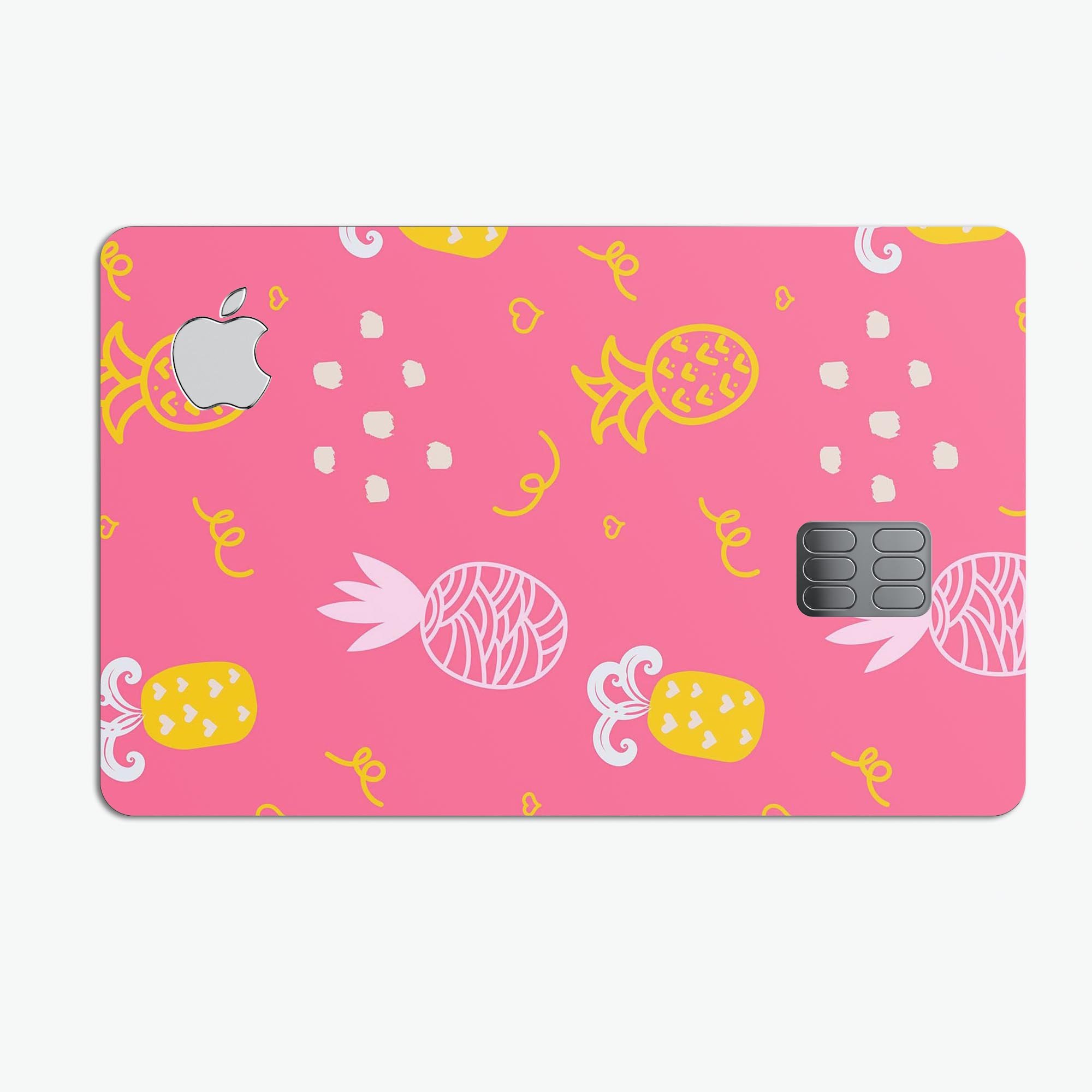 Tropical Summer Love v2 decal skin for Apple Card, showcasing vibrant colors and premium vinyl material.