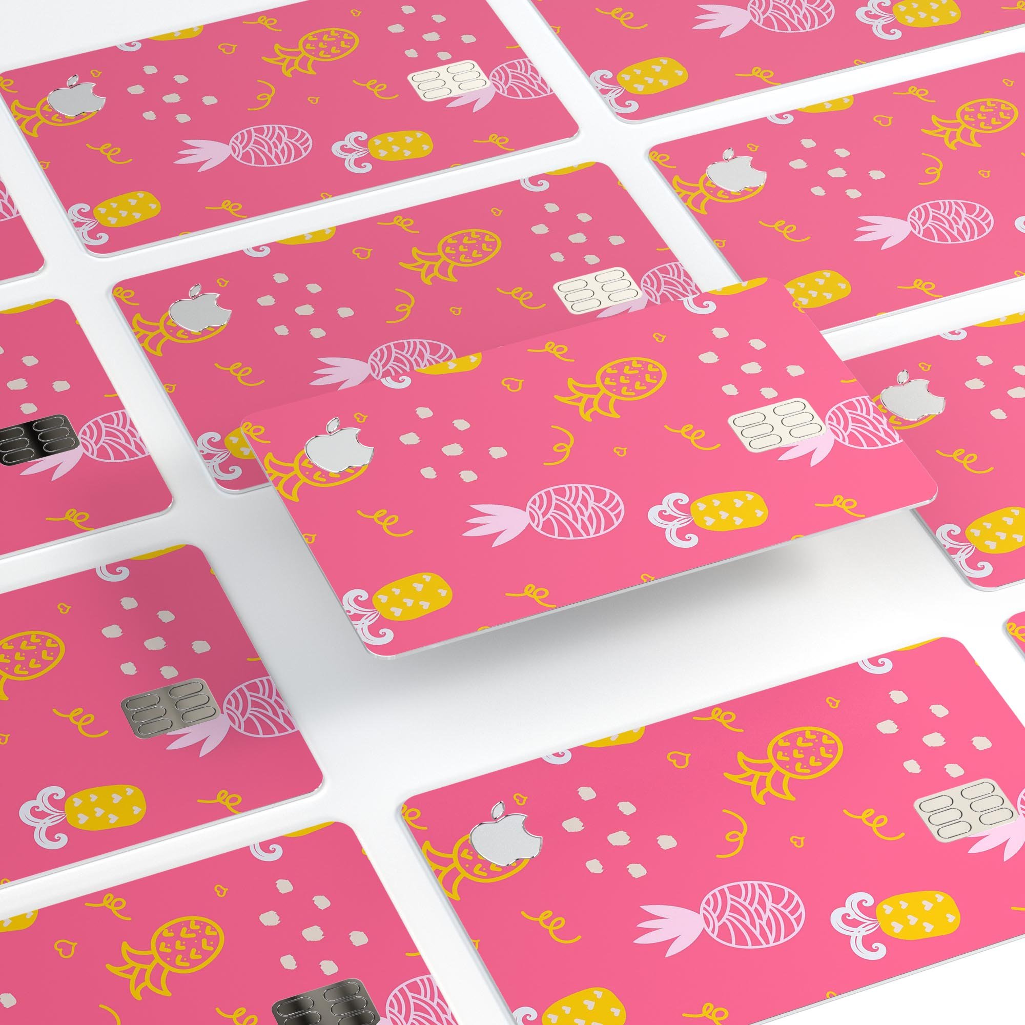 Tropical Summer Love v2 decal skin for Apple Card, showcasing vibrant colors and premium vinyl material.