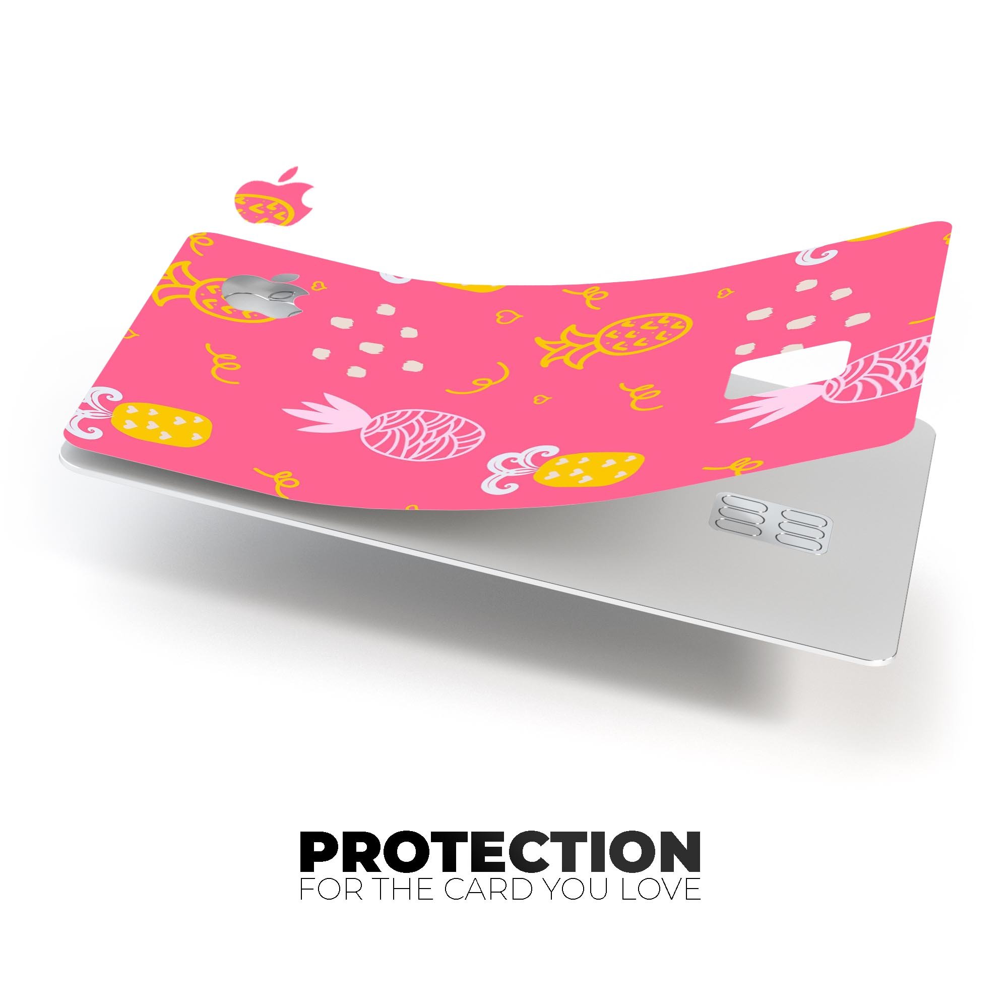 Tropical Summer Love v2 decal skin for Apple Card, showcasing vibrant colors and premium vinyl material.