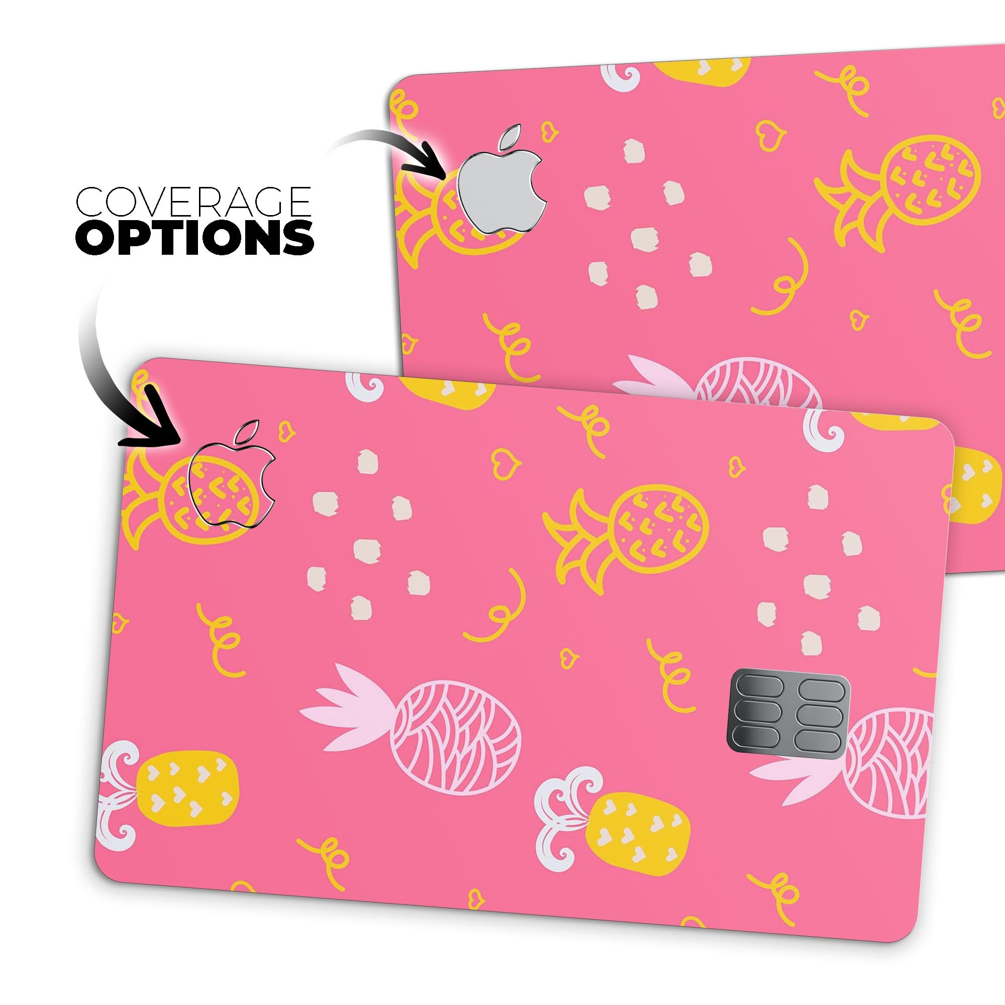 Tropical Summer Love v2 decal skin for Apple Card, showcasing vibrant colors and premium vinyl material.