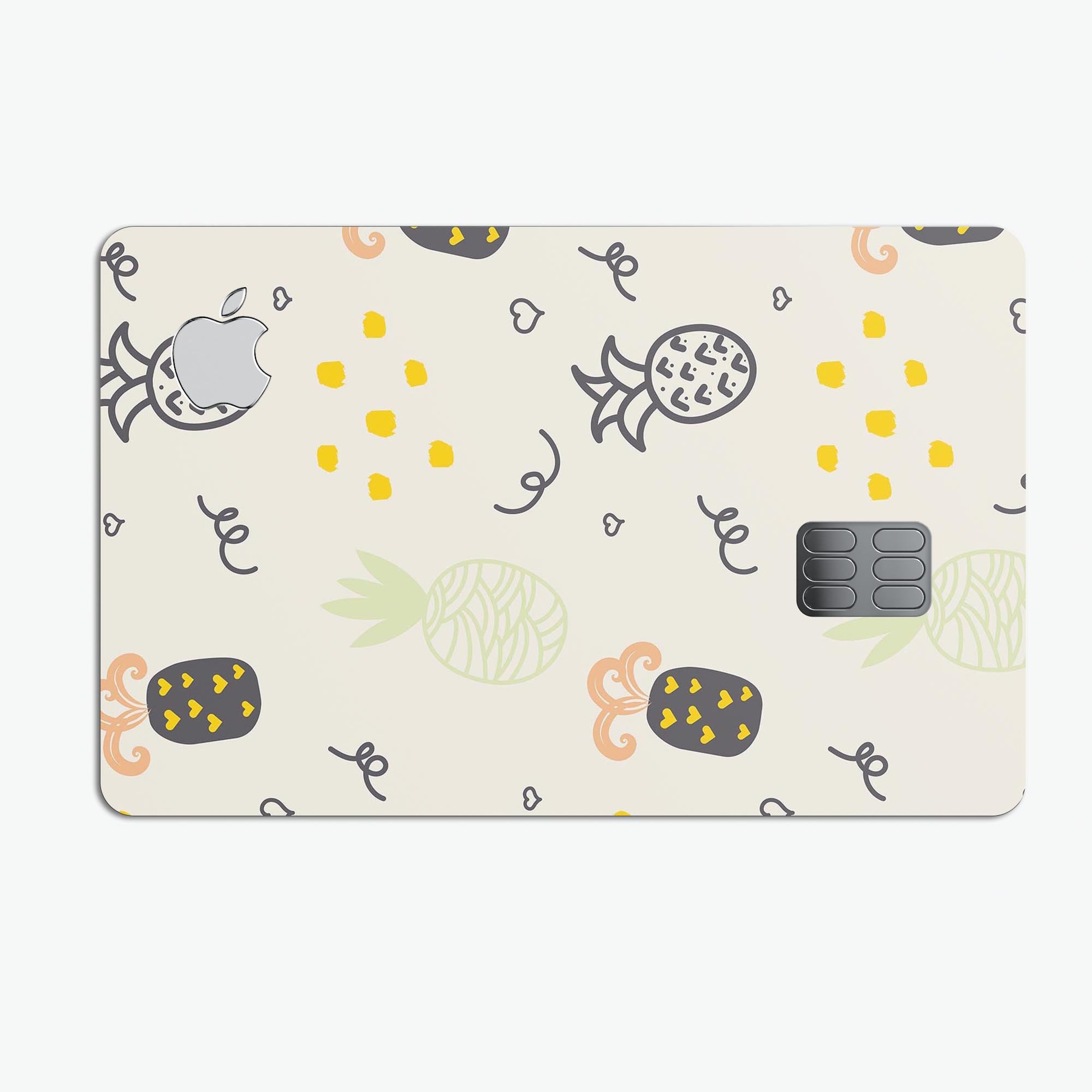 Tropical Summer Love v7 decal skin for Apple Card, showcasing vibrant colors and premium vinyl material.