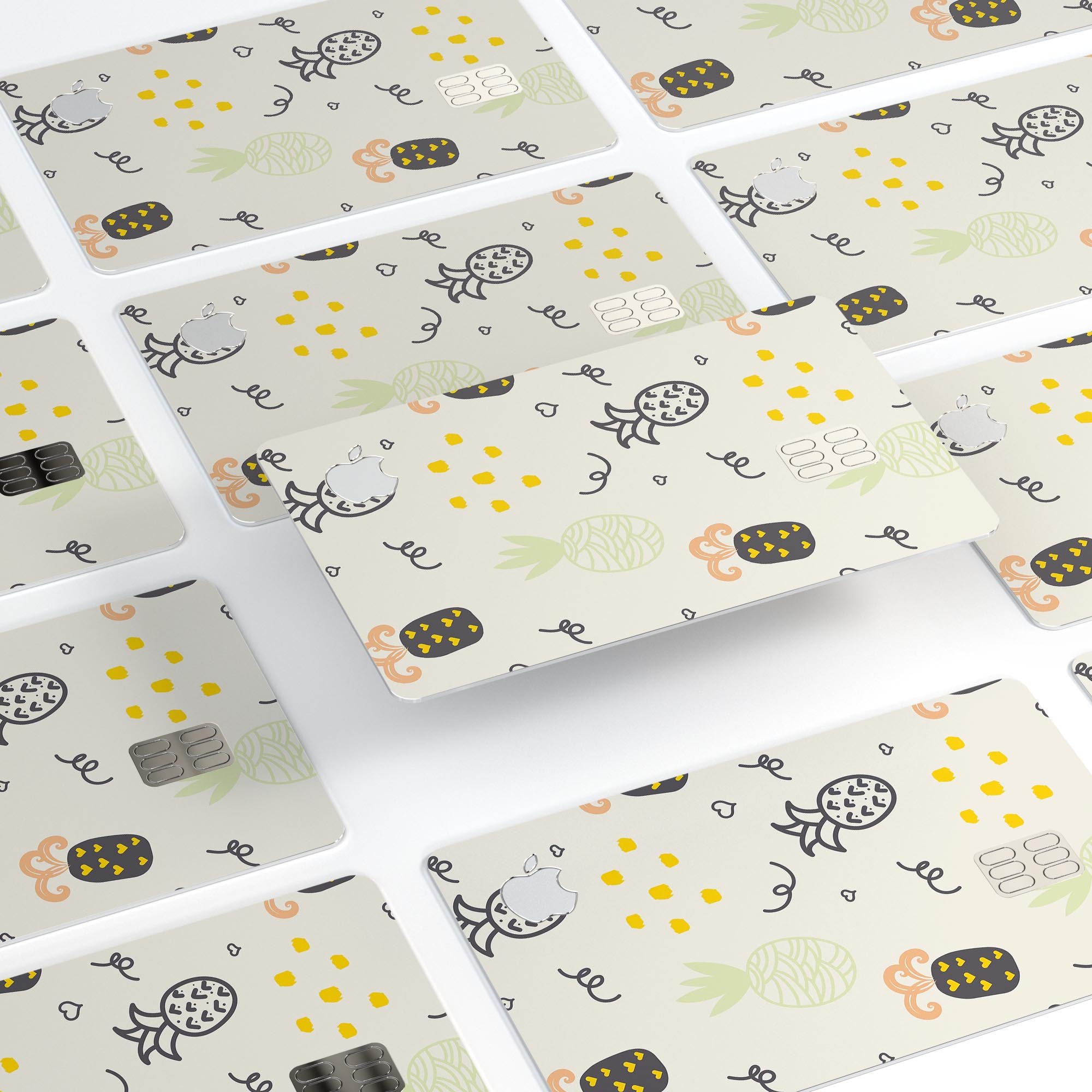 Tropical Summer Love v7 decal skin for Apple Card, showcasing vibrant colors and premium vinyl material.