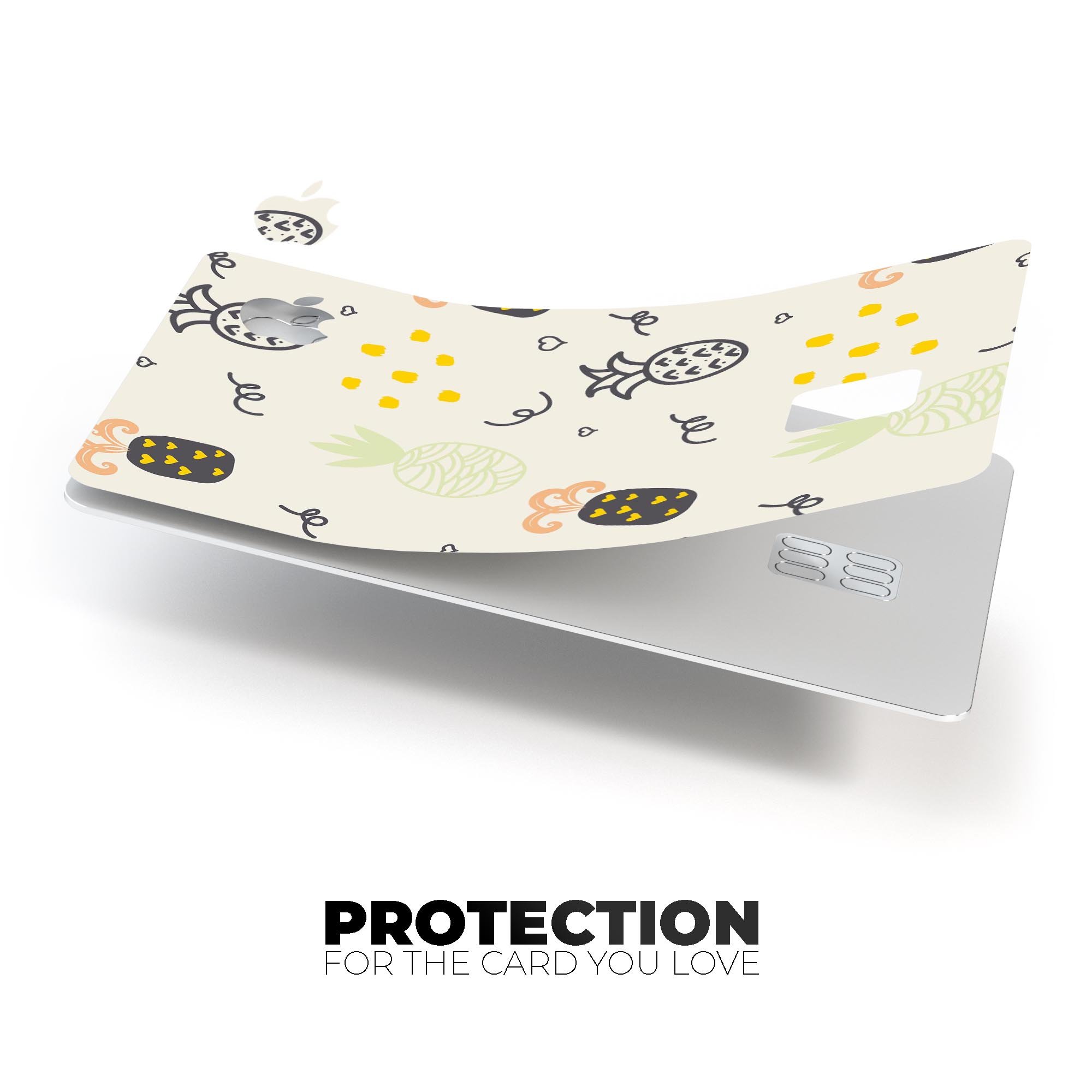 Tropical Summer Love v7 decal skin for Apple Card, showcasing vibrant colors and premium vinyl material.