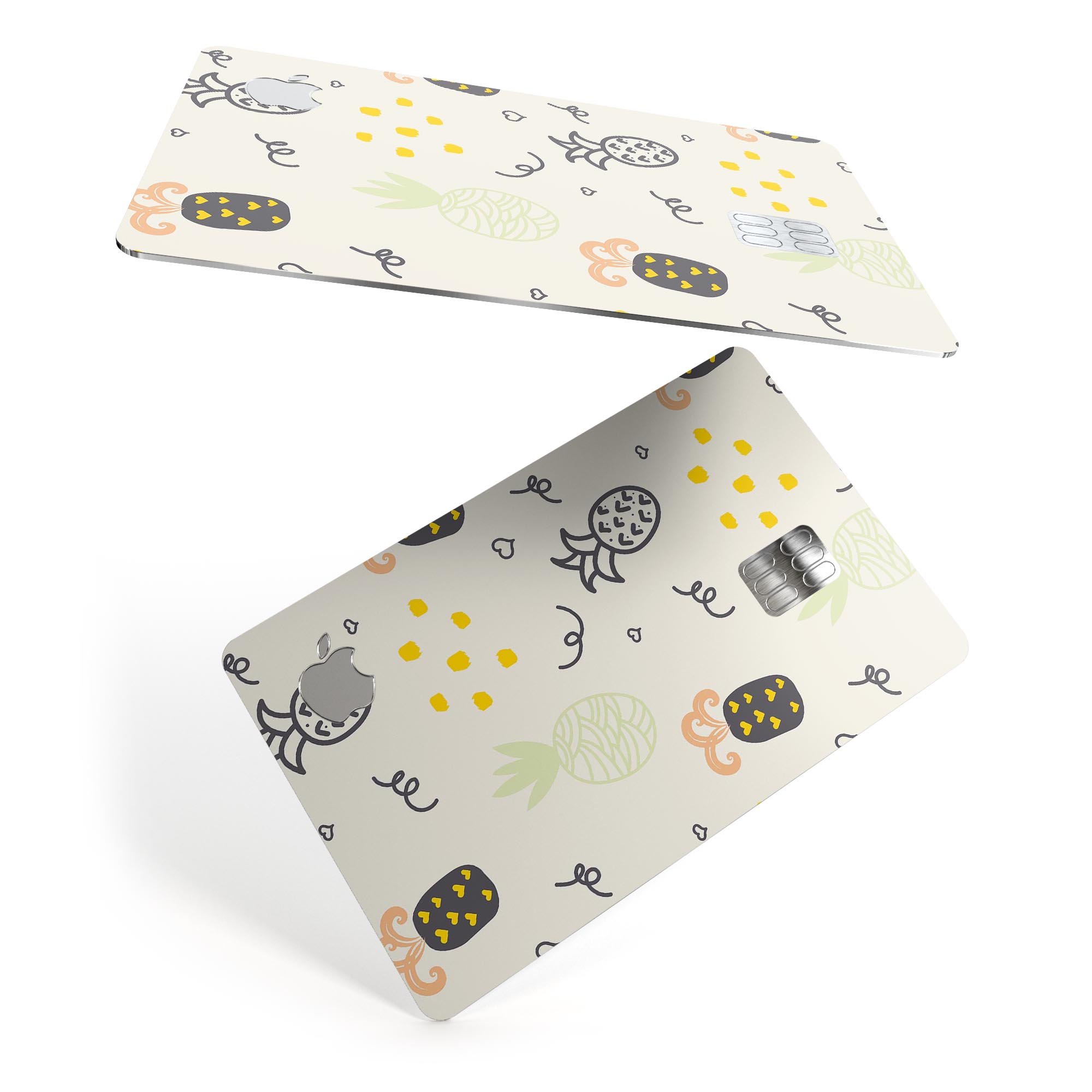 Tropical Summer Love v7 decal skin for Apple Card, showcasing vibrant colors and premium vinyl material.