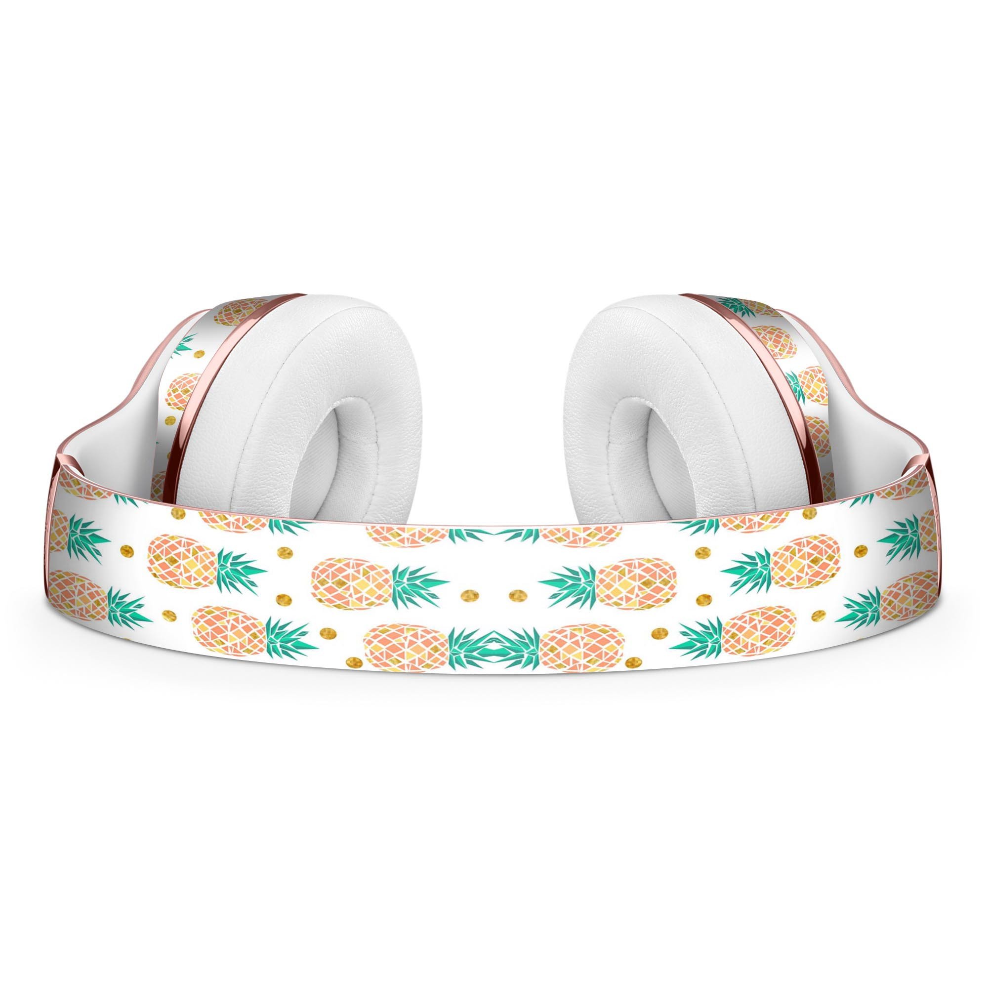 Tropical Summer Pineapple skin kit for Beats by Dre Solo 3 Wireless Headphones, showcasing vibrant tropical design.