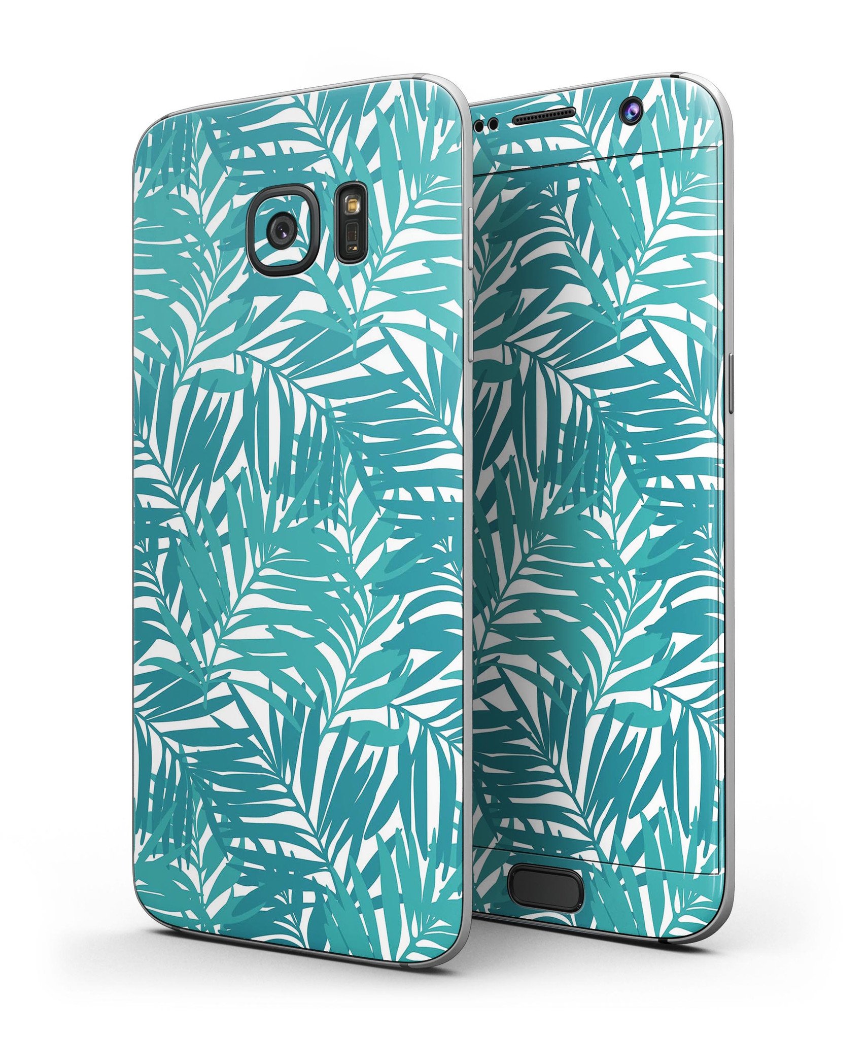 Tropical Summer v2 skin kit for Samsung Galaxy S7 and S7 Edge, showcasing vibrant design and premium vinyl material.