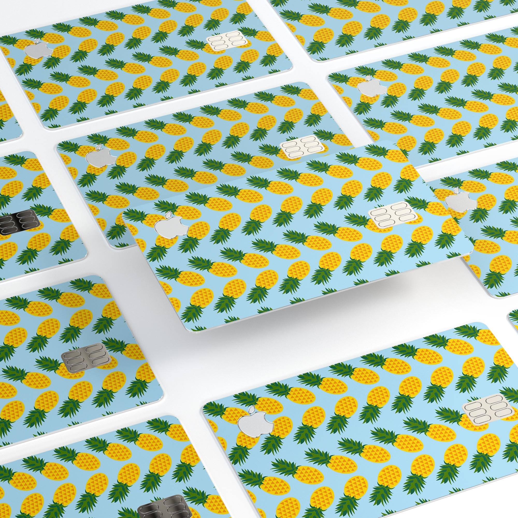Tropical Twist Pineapple skin decal for Apple Card, showcasing vibrant design and premium quality.