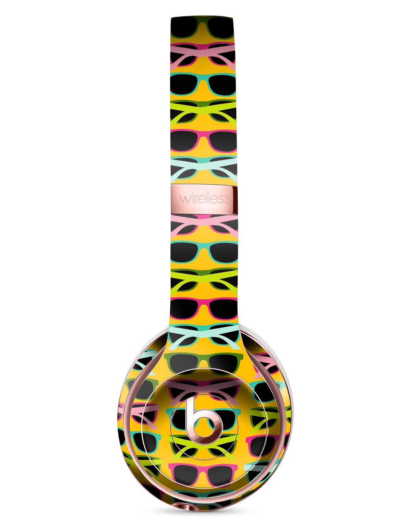 Tropical Twist Sunglasses v3 Full-Body Skin Kit for Beats by Dre Solo 3 Wireless Headphones, showcasing vibrant design and premium vinyl material.