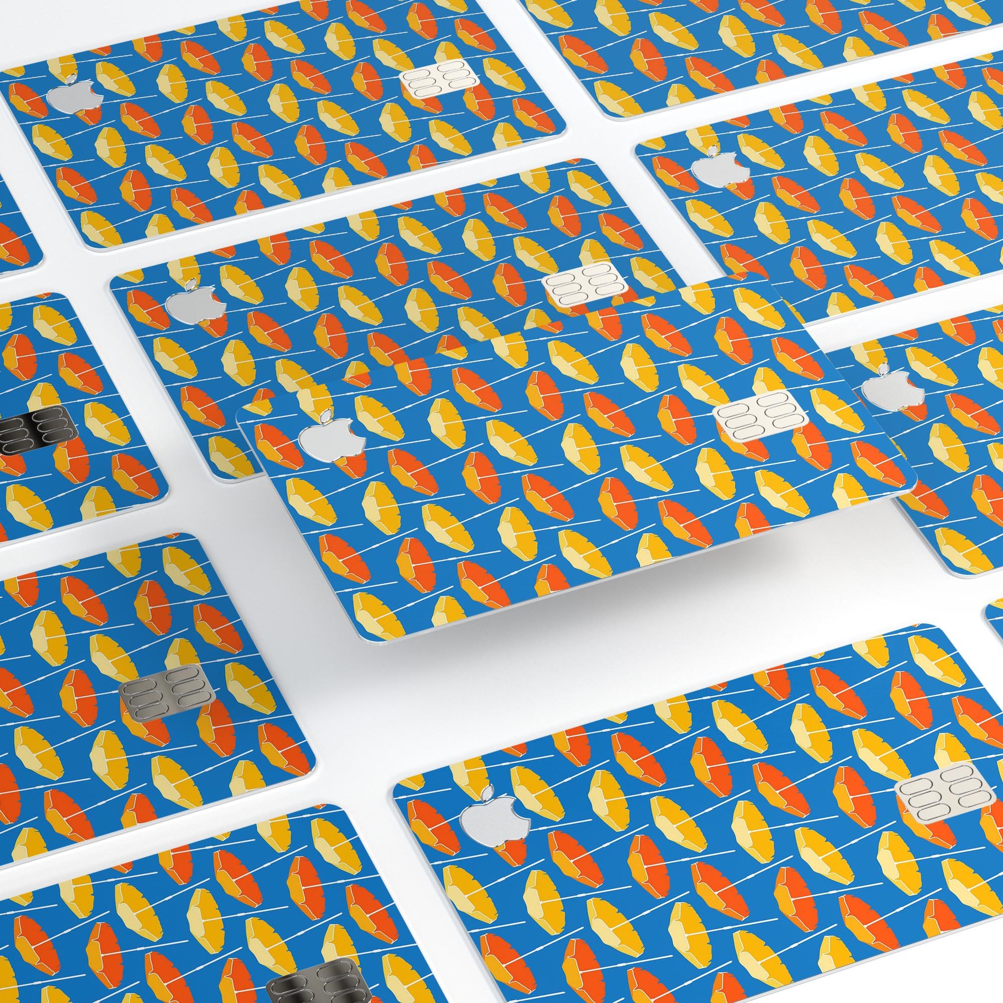 Tropical Twist v14 decal skin applied on an Apple Card, showcasing vibrant colors and a sleek design.