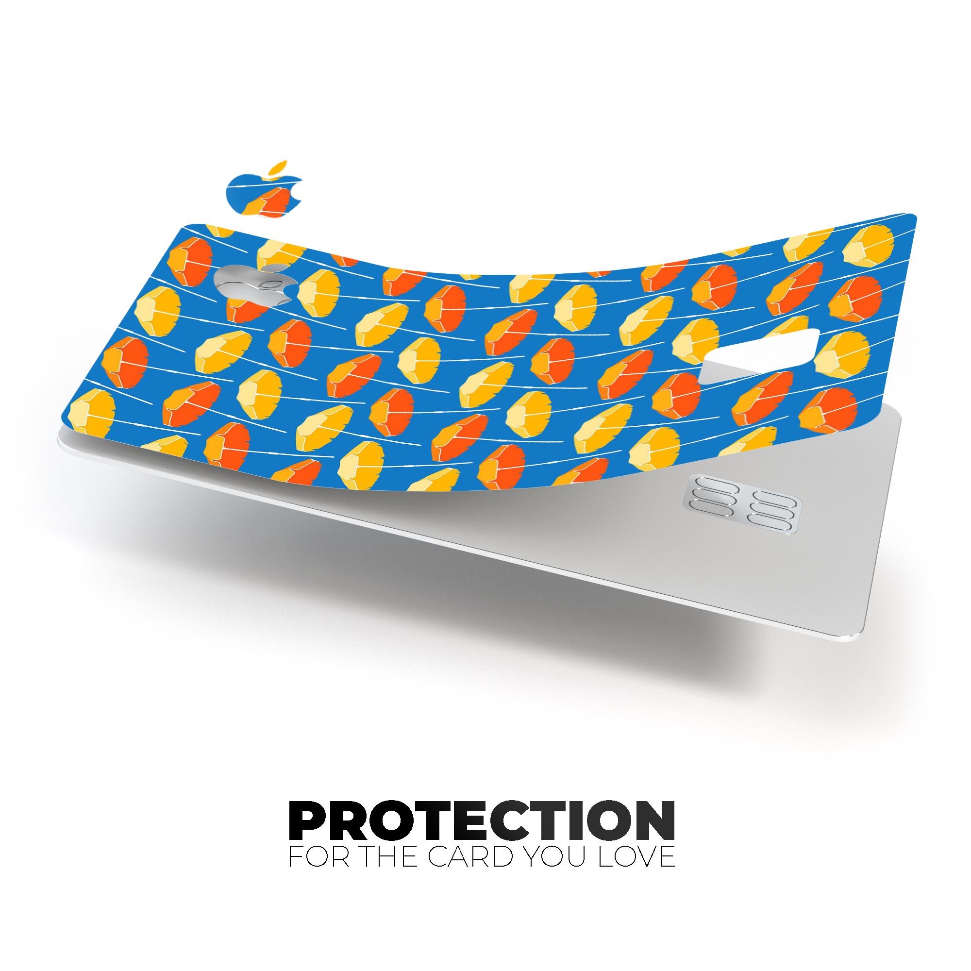 Tropical Twist v14 decal skin applied on an Apple Card, showcasing vibrant colors and a sleek design.