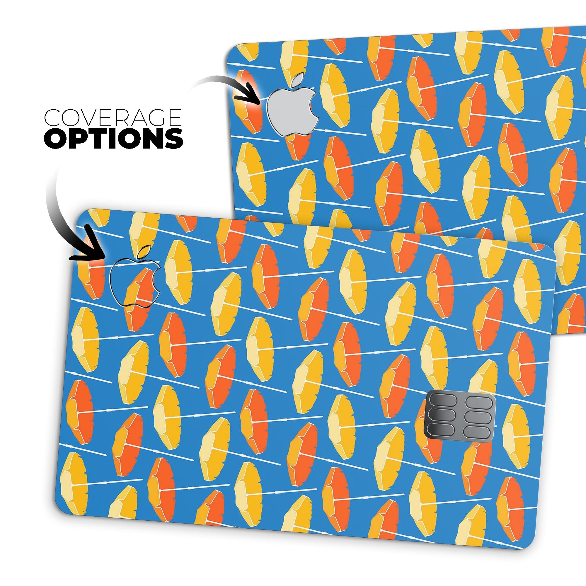 Tropical Twist v14 decal skin applied on an Apple Card, showcasing vibrant colors and a sleek design.