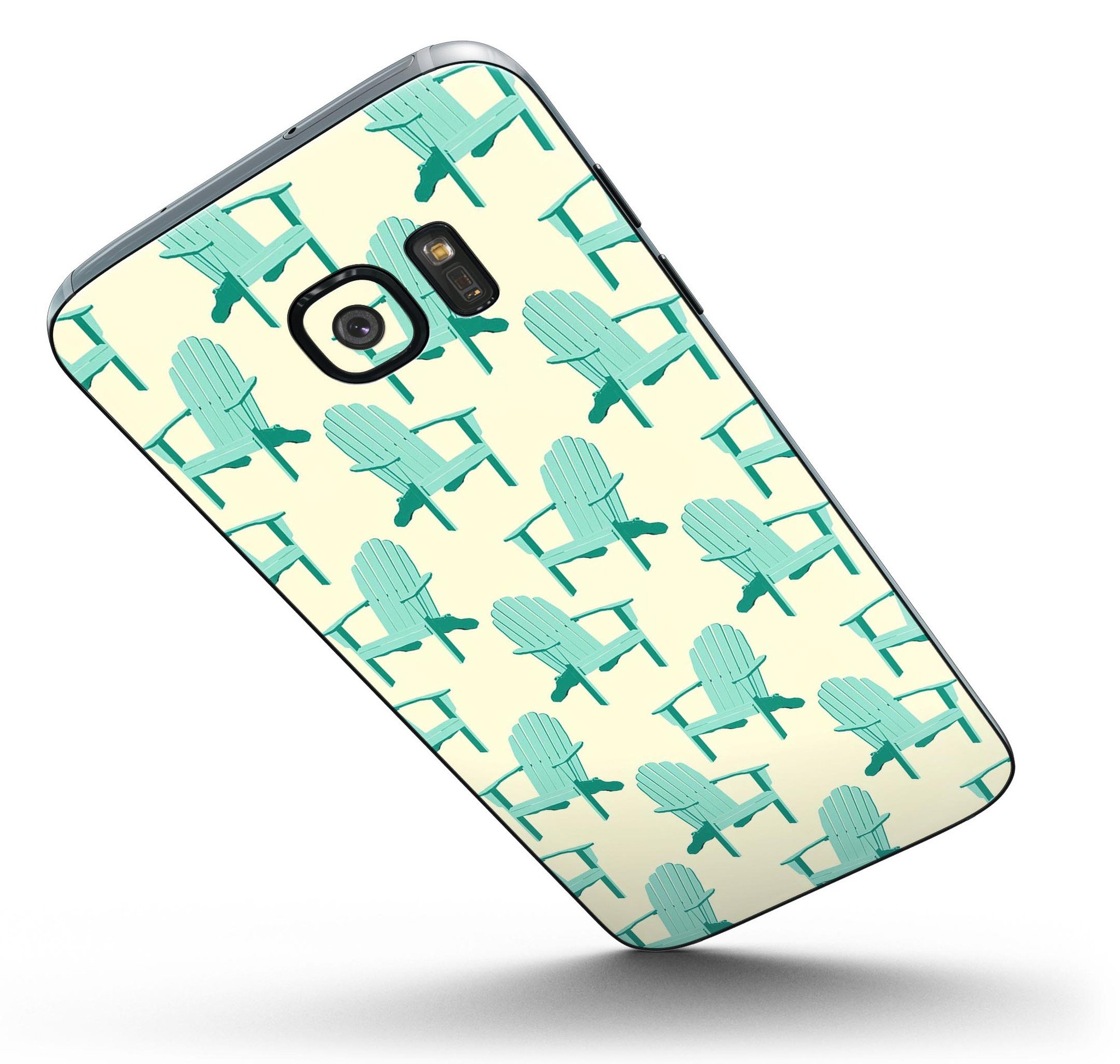 Tropical Twist v15 Full Body Skin-Kit for Samsung Galaxy S7, showcasing vibrant design and premium vinyl material.