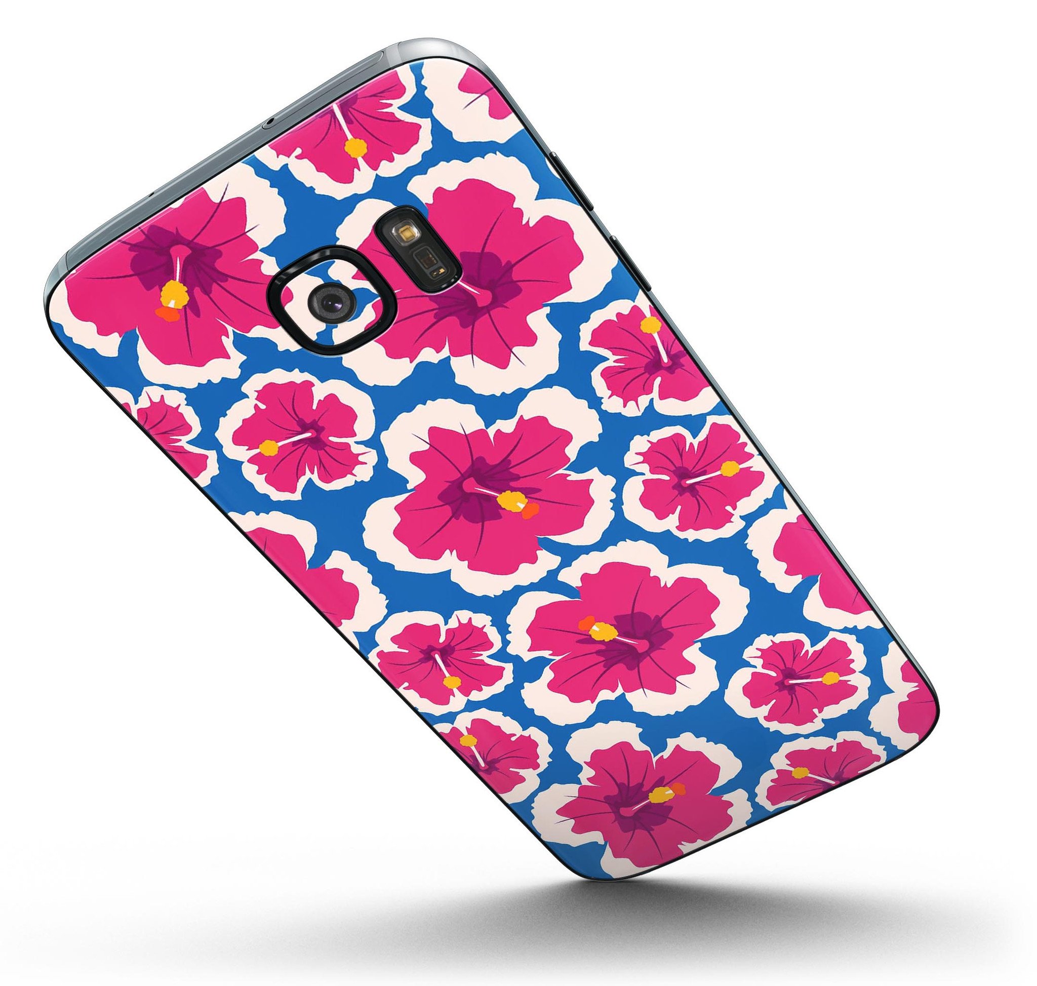 Tropical Twist v5 Full Body Skin-Kit for Samsung Galaxy S7, showcasing vibrant design and premium vinyl material.