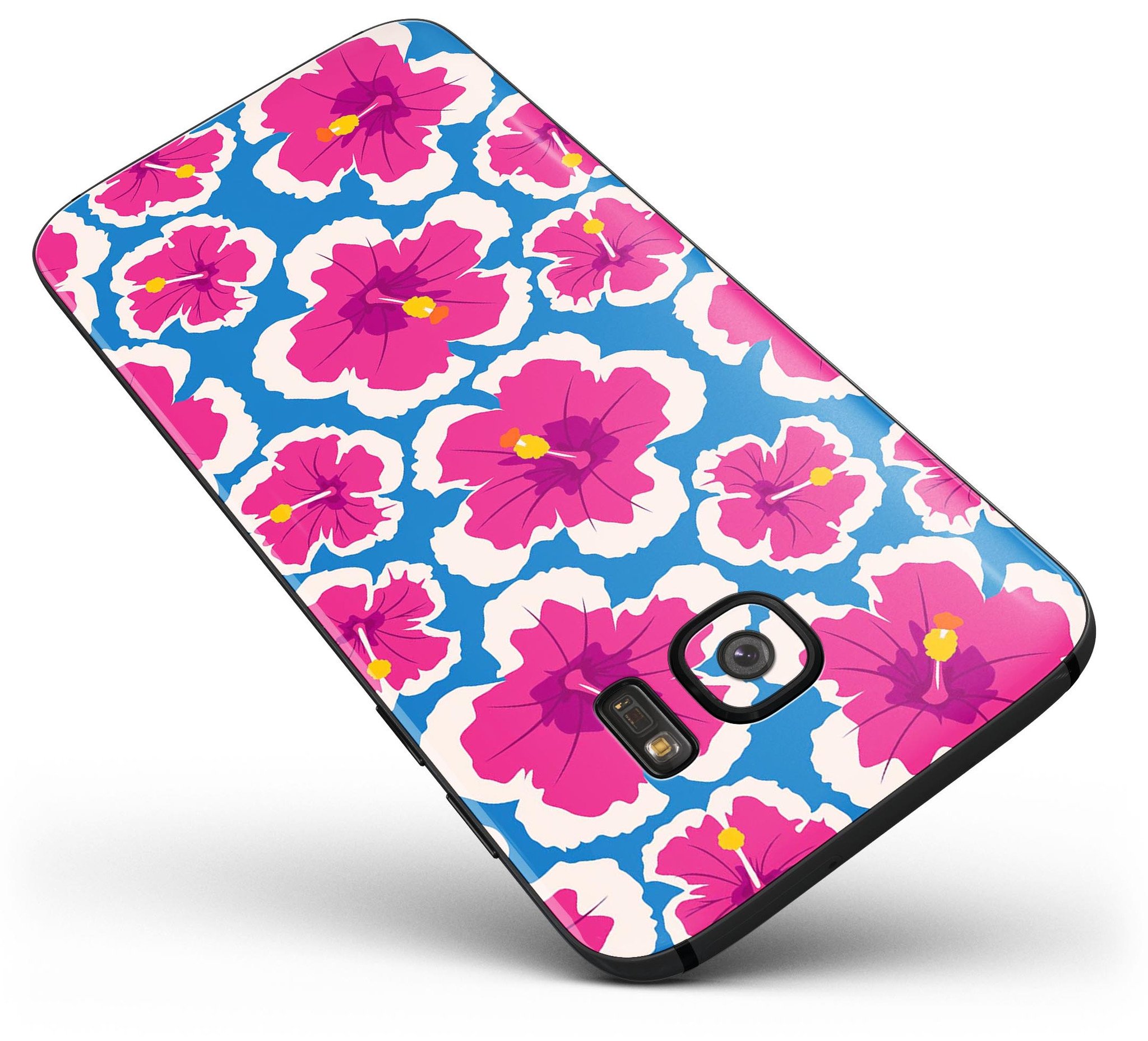 Tropical Twist v5 Full Body Skin-Kit for Samsung Galaxy S7, showcasing vibrant design and premium vinyl material.