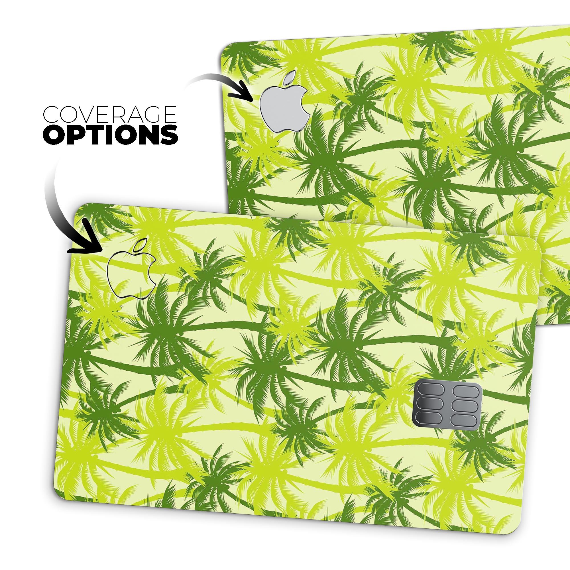 Tropical Twist v6 decal skin-kit for Apple Card, showcasing vibrant design and premium vinyl material.