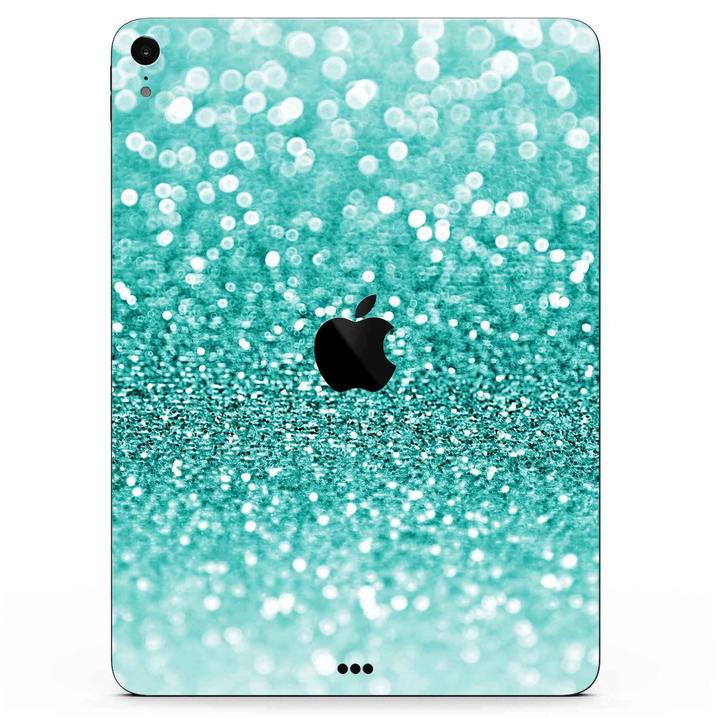 Turquoise Unfocused Glimmer full body skin decal for Apple iPad, showcasing vibrant color and sleek design.