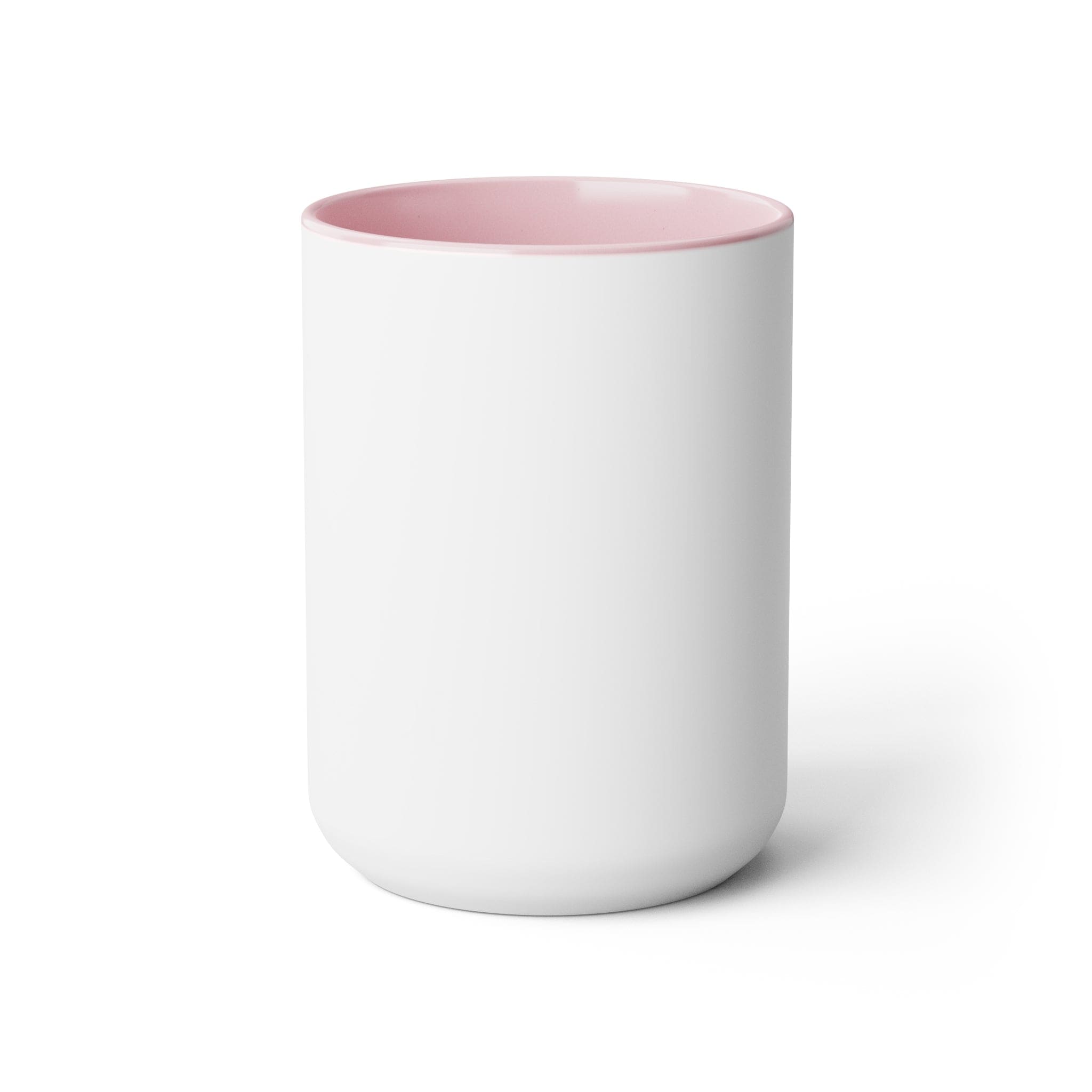 Two-tone Accent Ceramic Coffee Mug with colored handle and interior, glossy finish, available in five colors, perfect for coffee lovers.