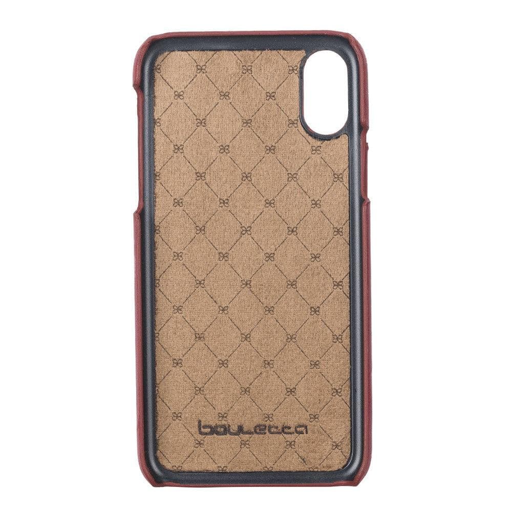 Ultimate Holder Genuine Leather Back Cover for iPhone X Series, featuring a sleek design with card holder and suede interior.