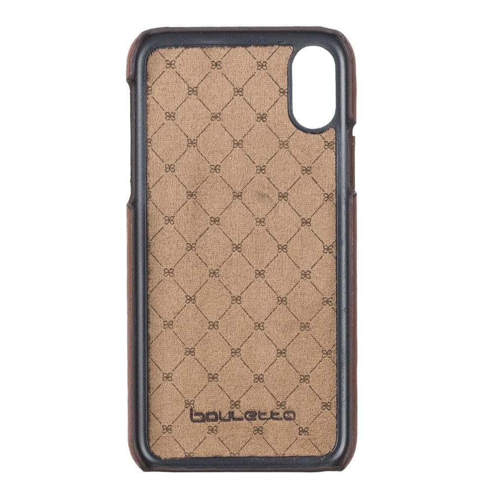 Ultimate Holder Genuine Leather Back Cover for iPhone X Series, featuring a sleek design with card holder and suede interior.