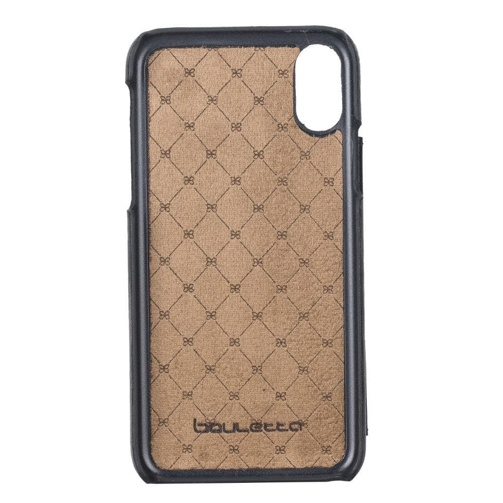 Ultimate Holder Genuine Leather Back Cover for iPhone X Series, featuring a sleek design with card holder and suede interior.