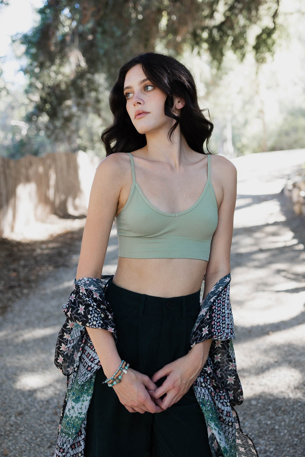 Ultra Comfy Low Back Seamless Bralette in soft fabric with a stylish low back design, perfect for layering or wearing alone.