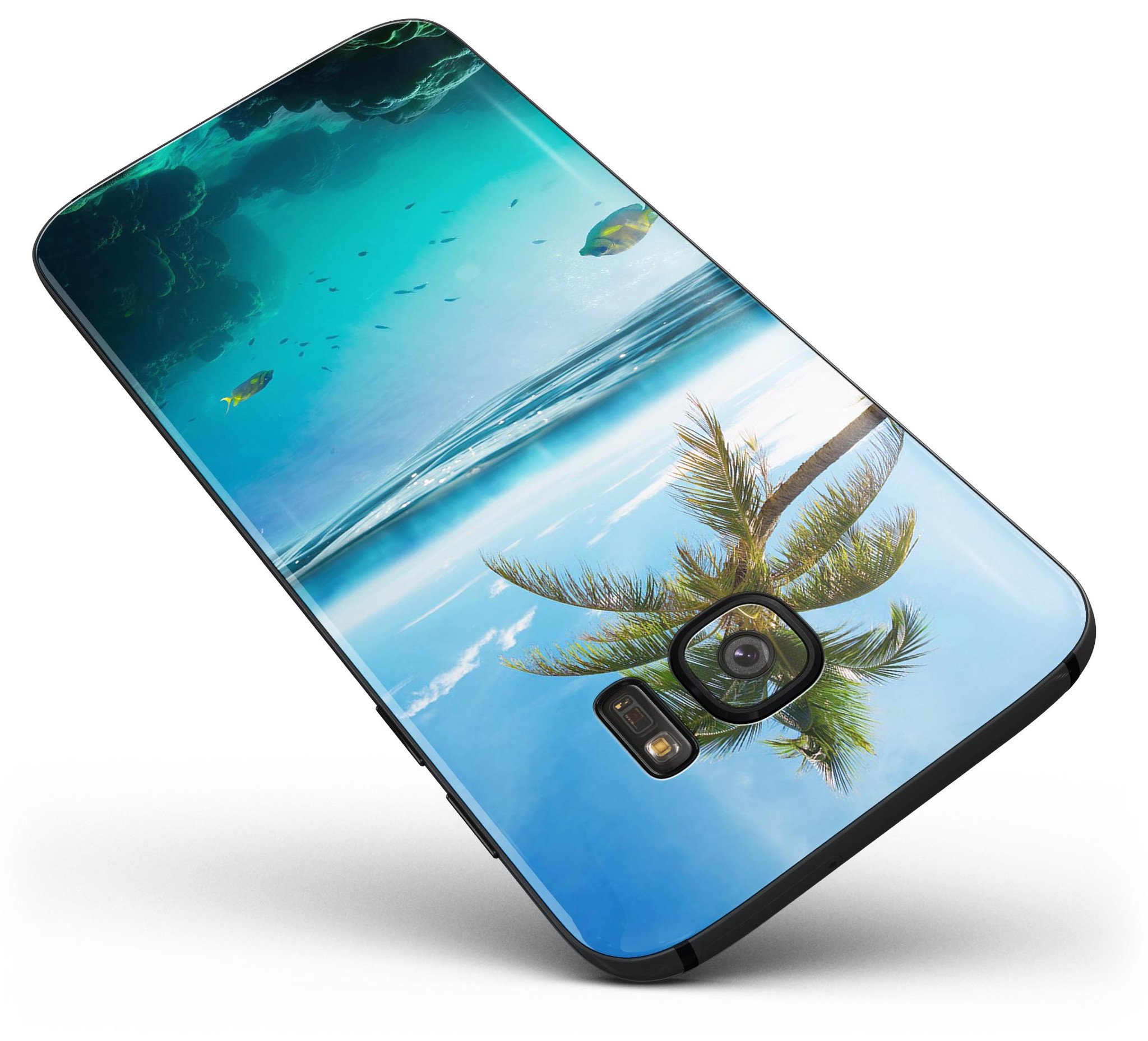 Underwater Reef Full Body Skin-Kit for Samsung Galaxy S7, showcasing vibrant colors and sleek design.