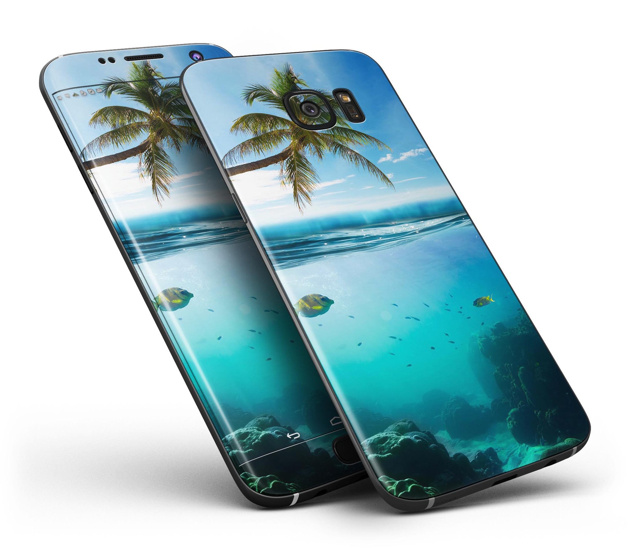 Underwater Reef Full Body Skin-Kit for Samsung Galaxy S7, showcasing vibrant colors and sleek design.
