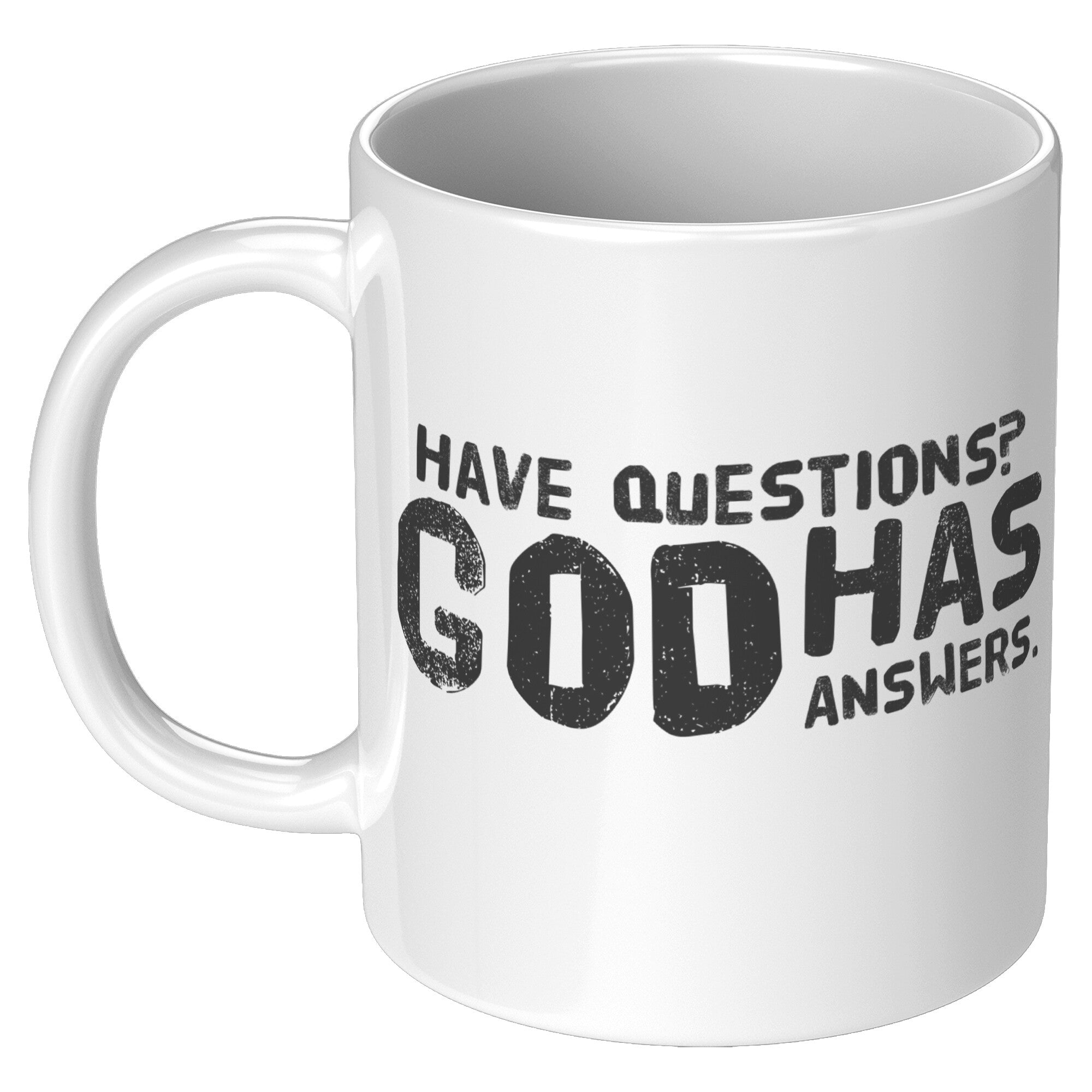 A high-quality 11oz white ceramic mug with vibrant colors and an inspirational message, perfect for hot and cold beverages.