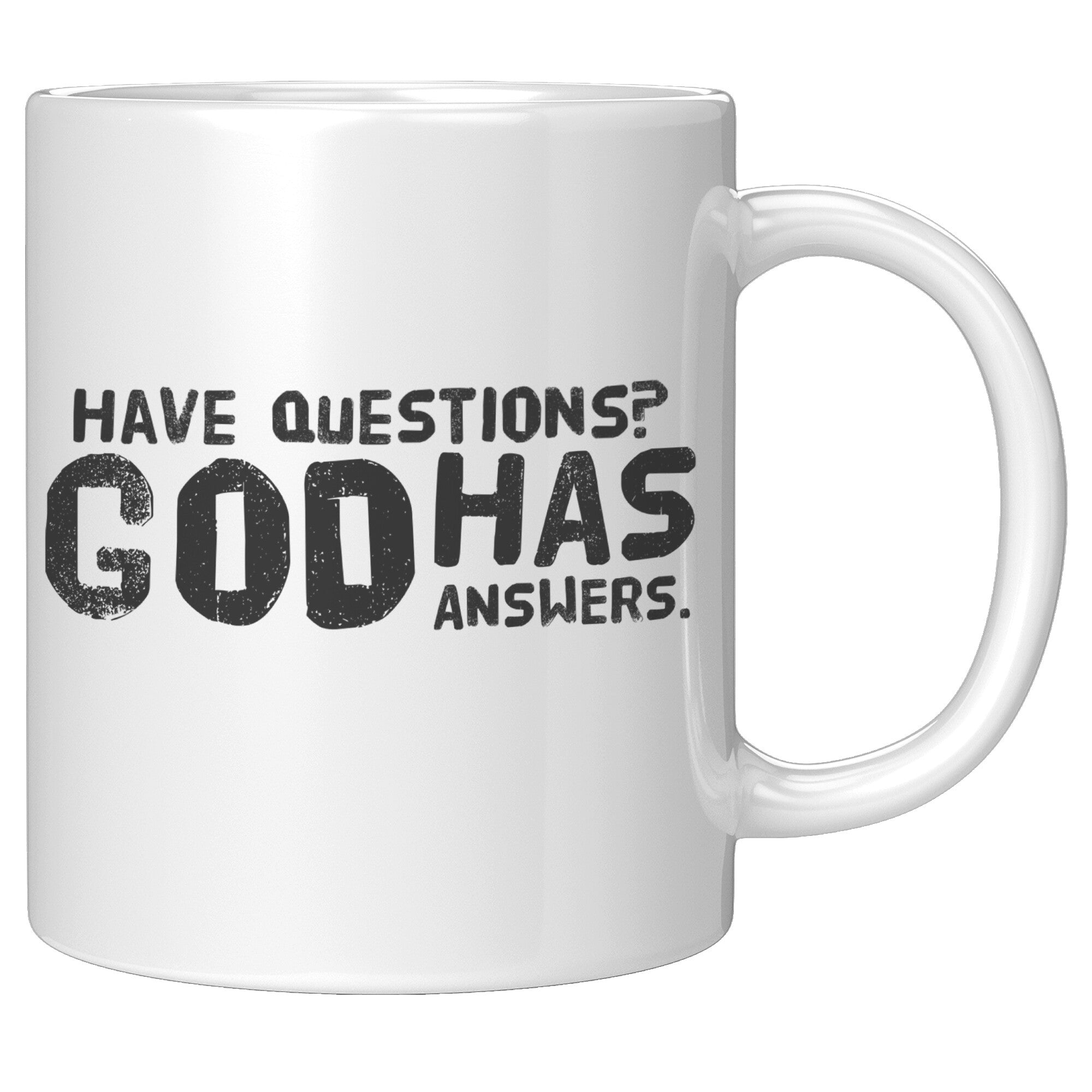 A high-quality 11oz white ceramic mug with vibrant colors and an inspirational message, perfect for hot and cold beverages.