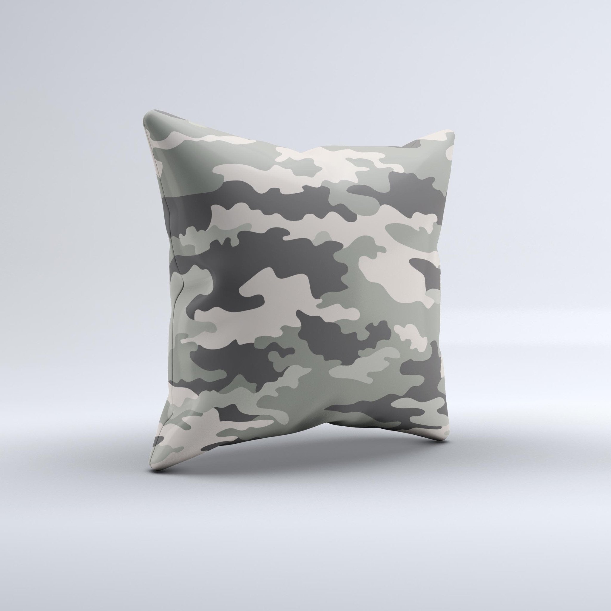 Vector Camouflage Pattern Ink-Fuzed Decorative Throw Pillow showcasing a unique camouflage design with high-quality fabric and craftsmanship.
