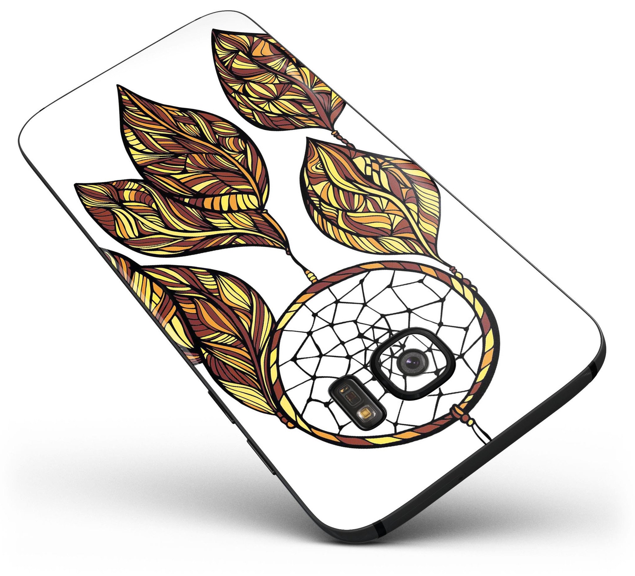 Vector Dreamcatcher Full Body Skin-Kit for Samsung Galaxy S7, showcasing vibrant design and premium vinyl material.