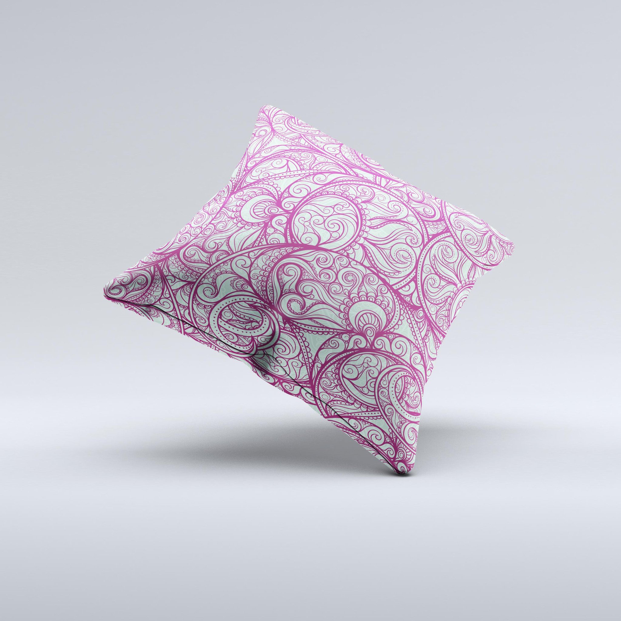 Vector Purple Thin Laced Ink-Fuzed Decorative Throw Pillow featuring a unique design and high-quality fabric, handmade in Virginia.