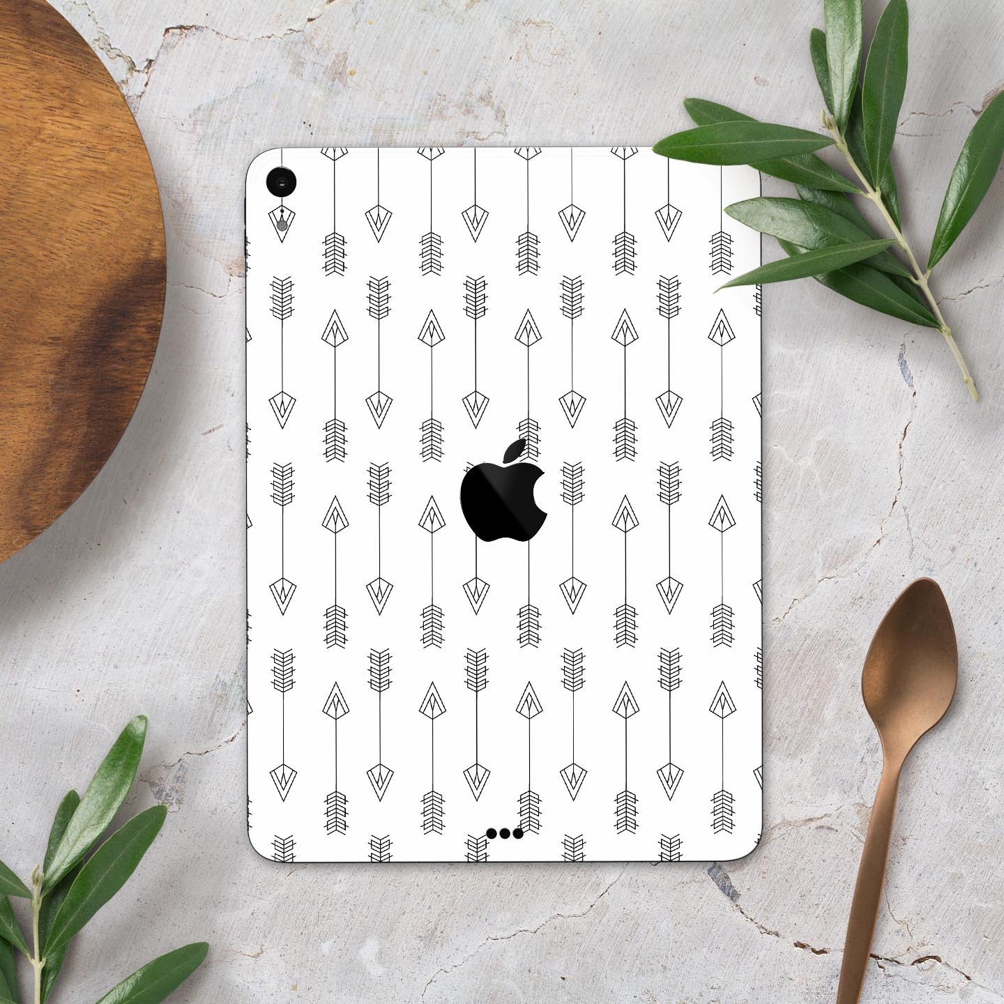 Vertical Ascending Arrows skin decal for Apple iPad, showcasing its sleek design and premium 3M material.
