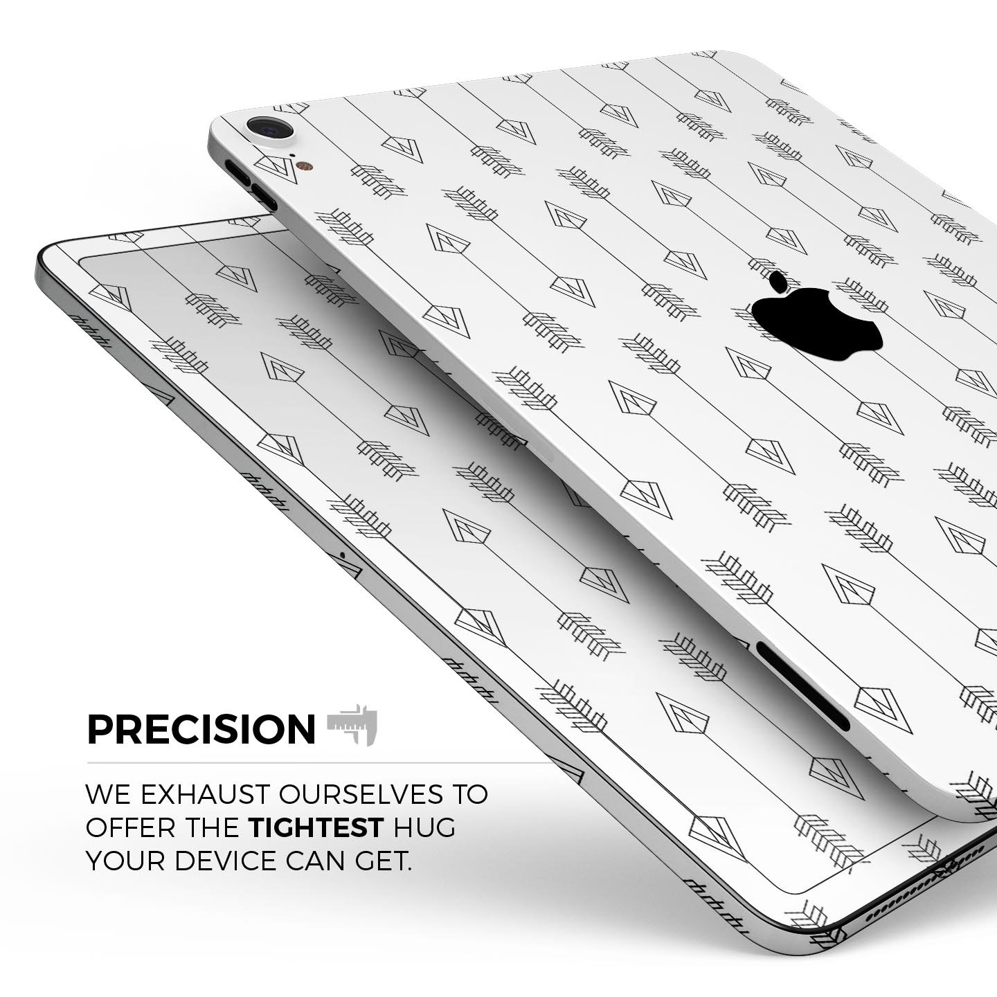 Vertical Ascending Arrows skin decal for Apple iPad, showcasing its sleek design and premium 3M material.