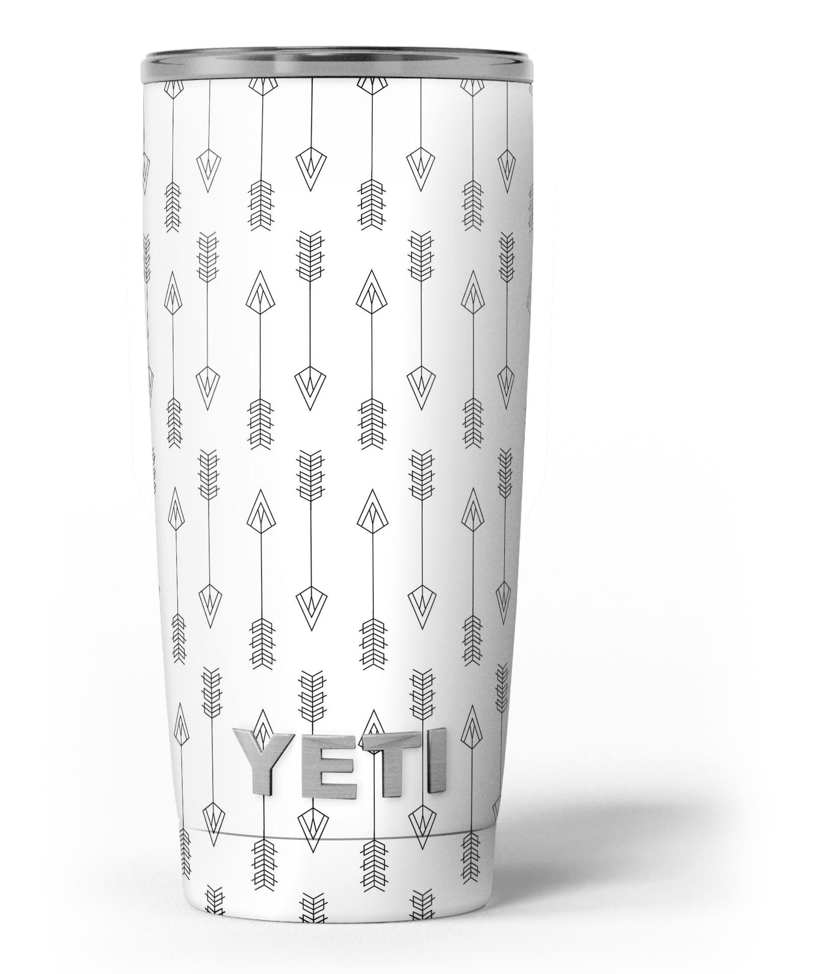 Vertical Ascending Arrows skin decal vinyl wrap kit for Yeti Coolers, showcasing a stylish design and premium quality.