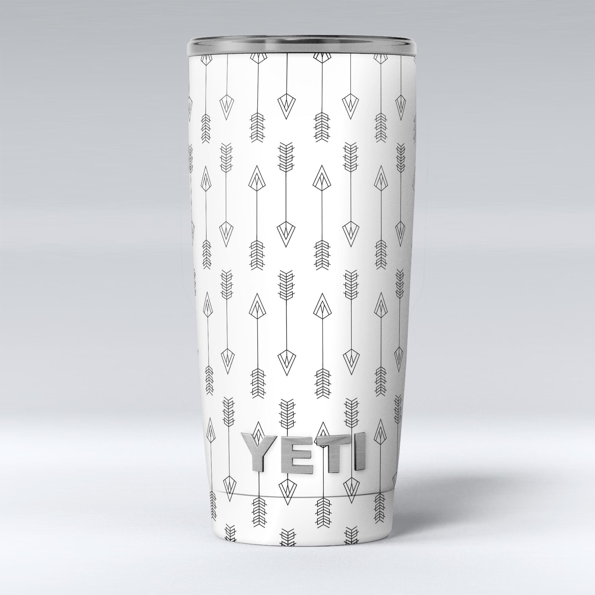 Vertical Ascending Arrows skin decal vinyl wrap kit for Yeti Coolers, showcasing a stylish design and premium quality.