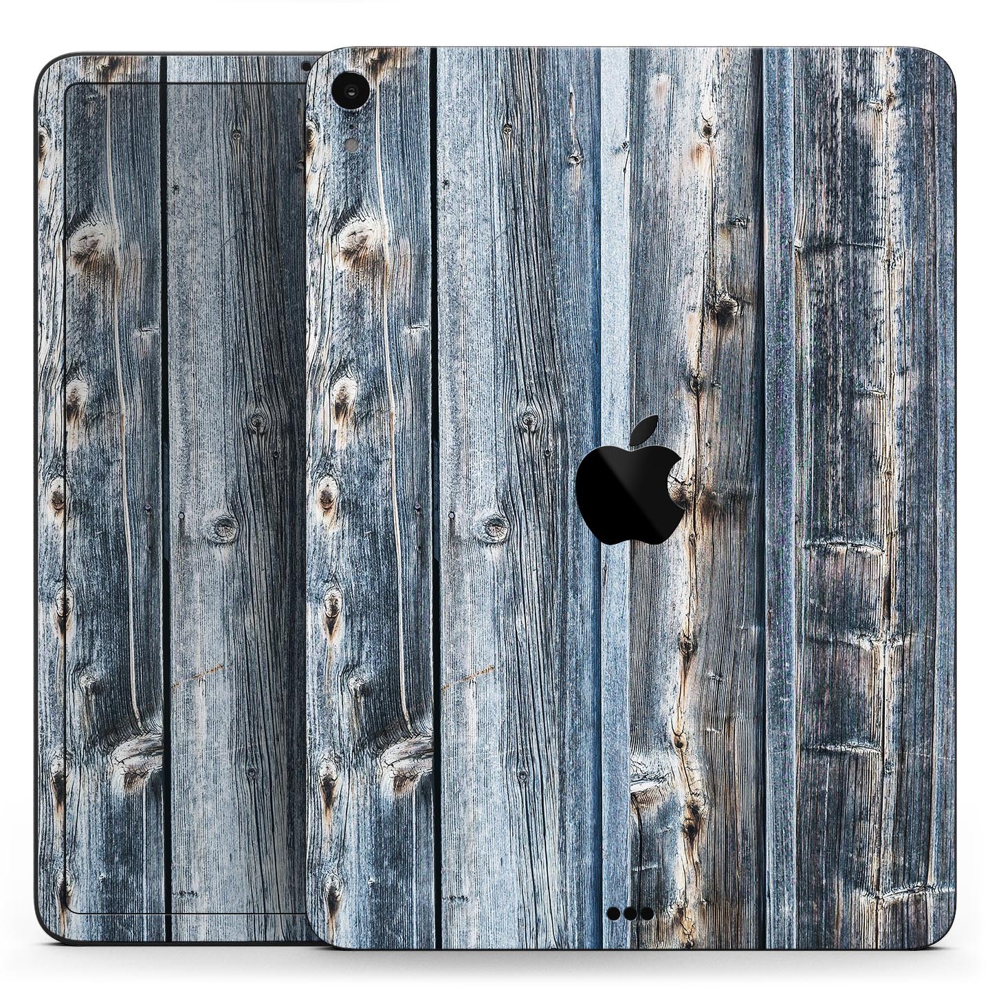 Vertical Planks of Wood skin decal for Apple iPad Pro, showcasing a stylish wood design with premium finish.