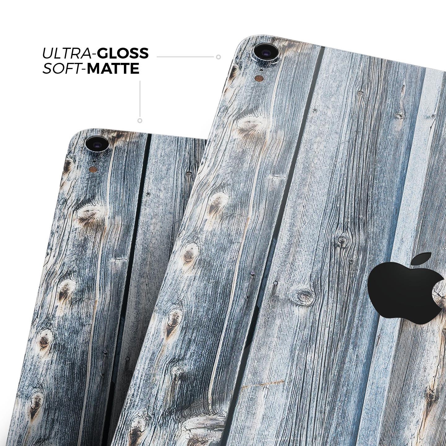 Vertical Planks of Wood skin decal for Apple iPad Pro, showcasing a stylish wood design with premium finish.