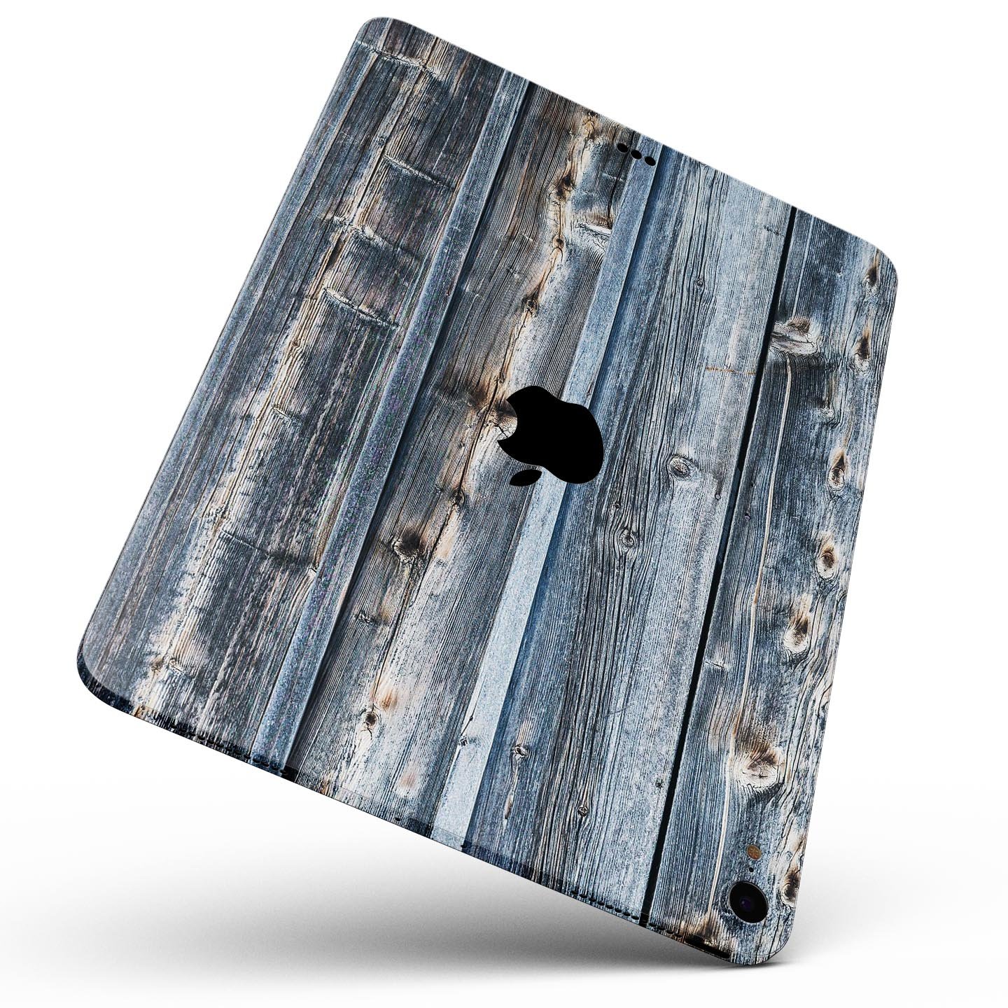 Vertical Planks of Wood skin decal for Apple iPad Pro, showcasing a stylish wood design with premium finish.